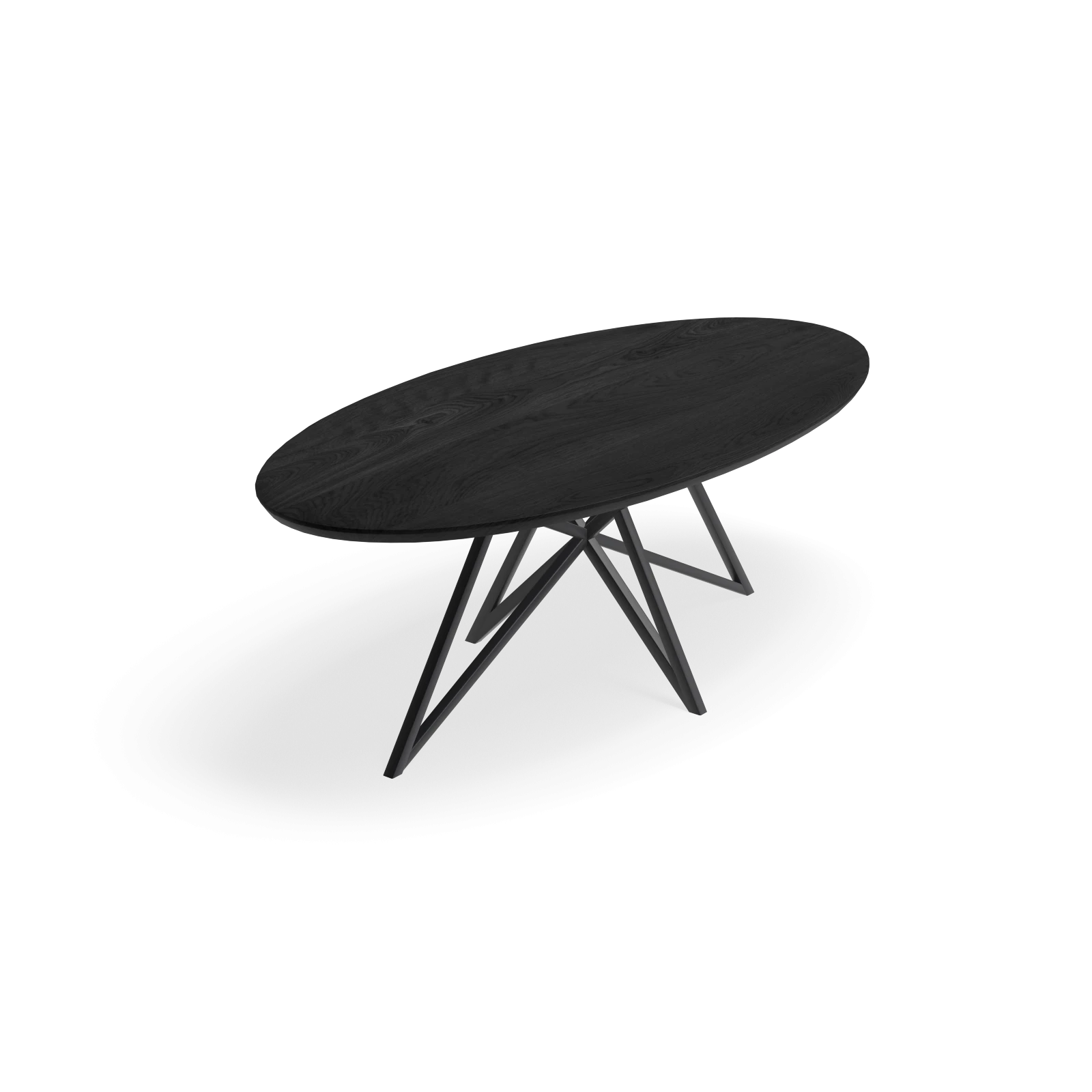 Eettafel Crosse - Ovaal Eiken Black Sky(220x110cm)