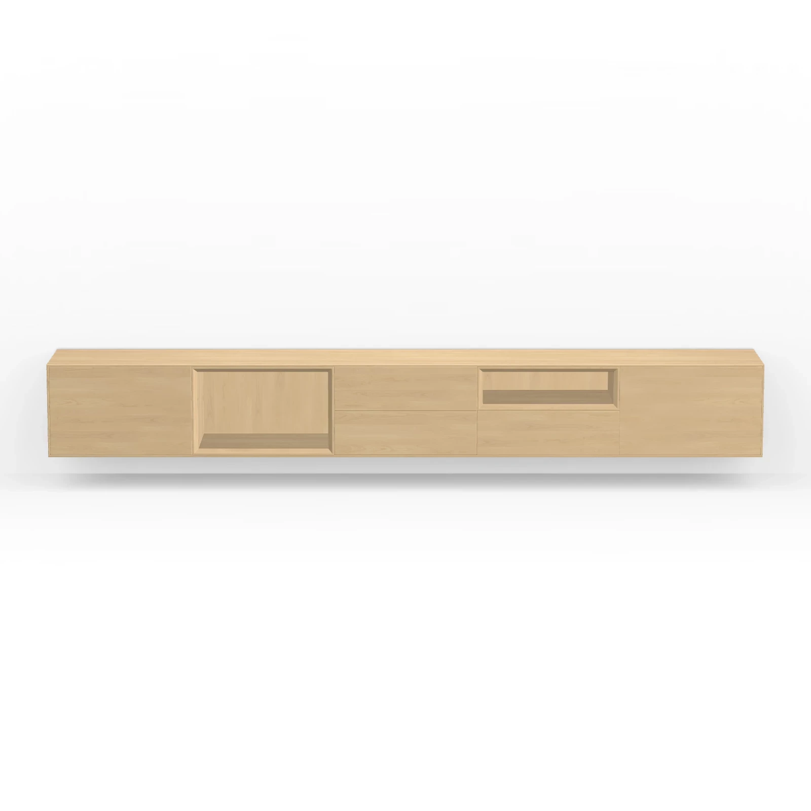 TV Meubel Nature White 300cm Zwevend