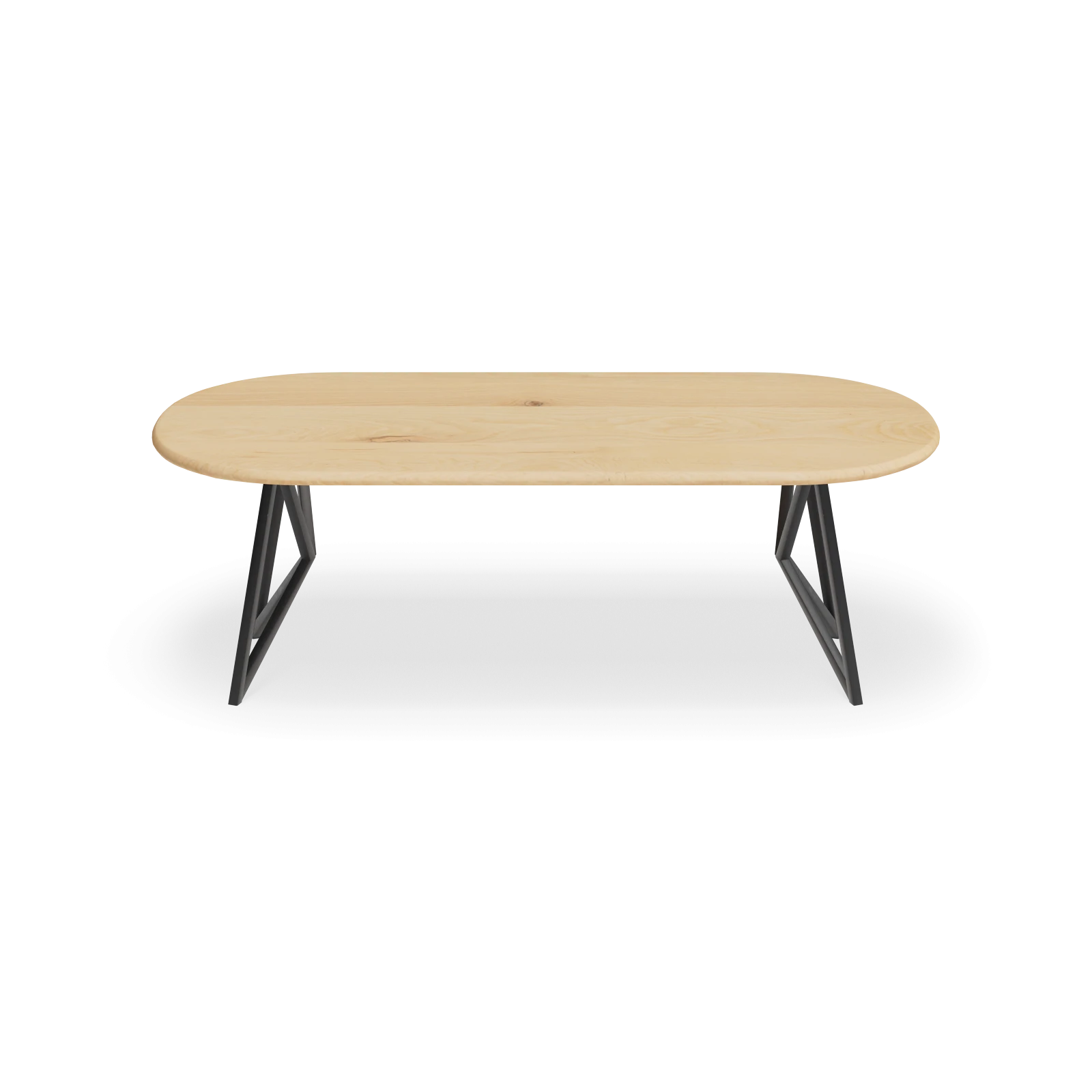 Eettafel Crosse (los) - Halve Cirkel Eiken Nature White (220x100cm)