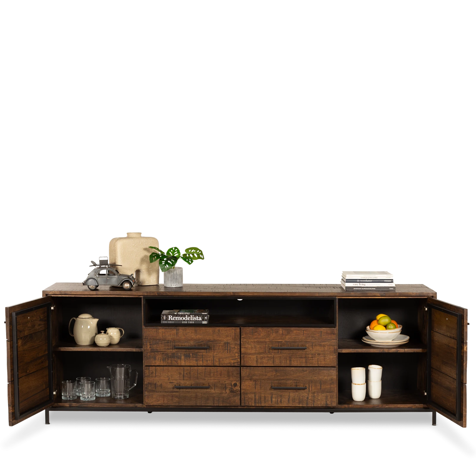 Tv meubel (hoog) Panama - Darkbrown