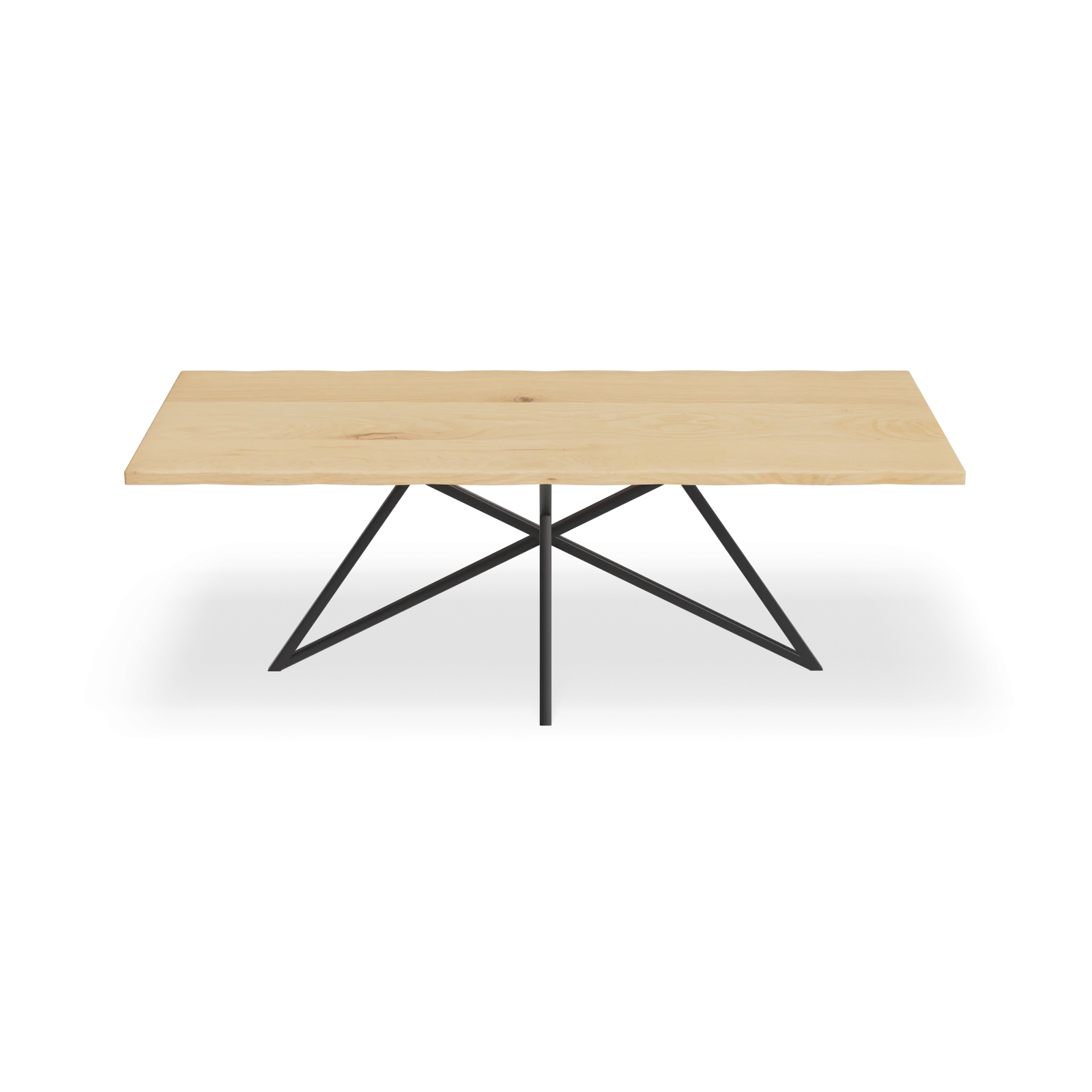 Eettafel Crosse - Rechthoekig Boomstam Eiken Nature White (220x100cm)