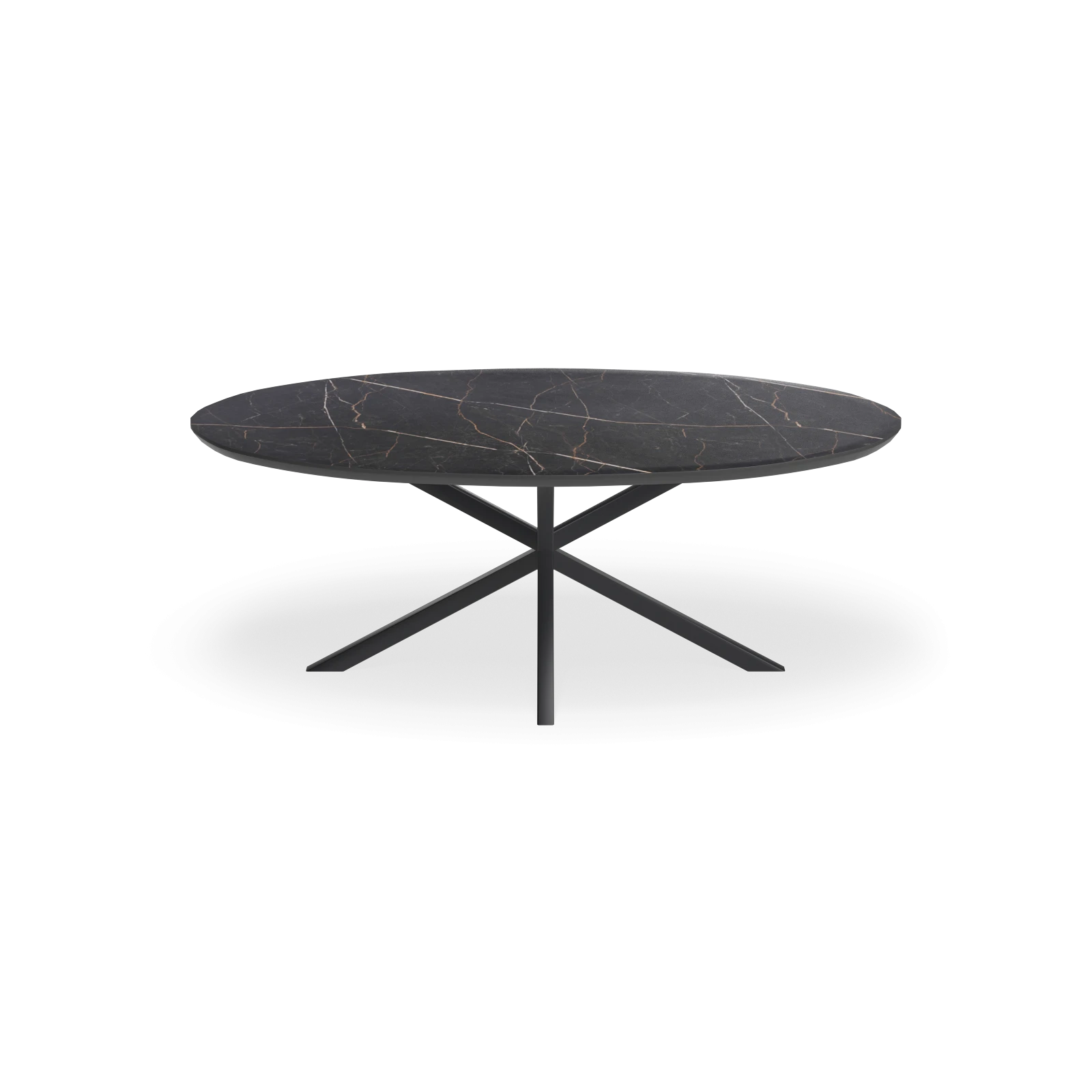 Eettafel North - Ovaal HPL Marmerlook (200x105cm)