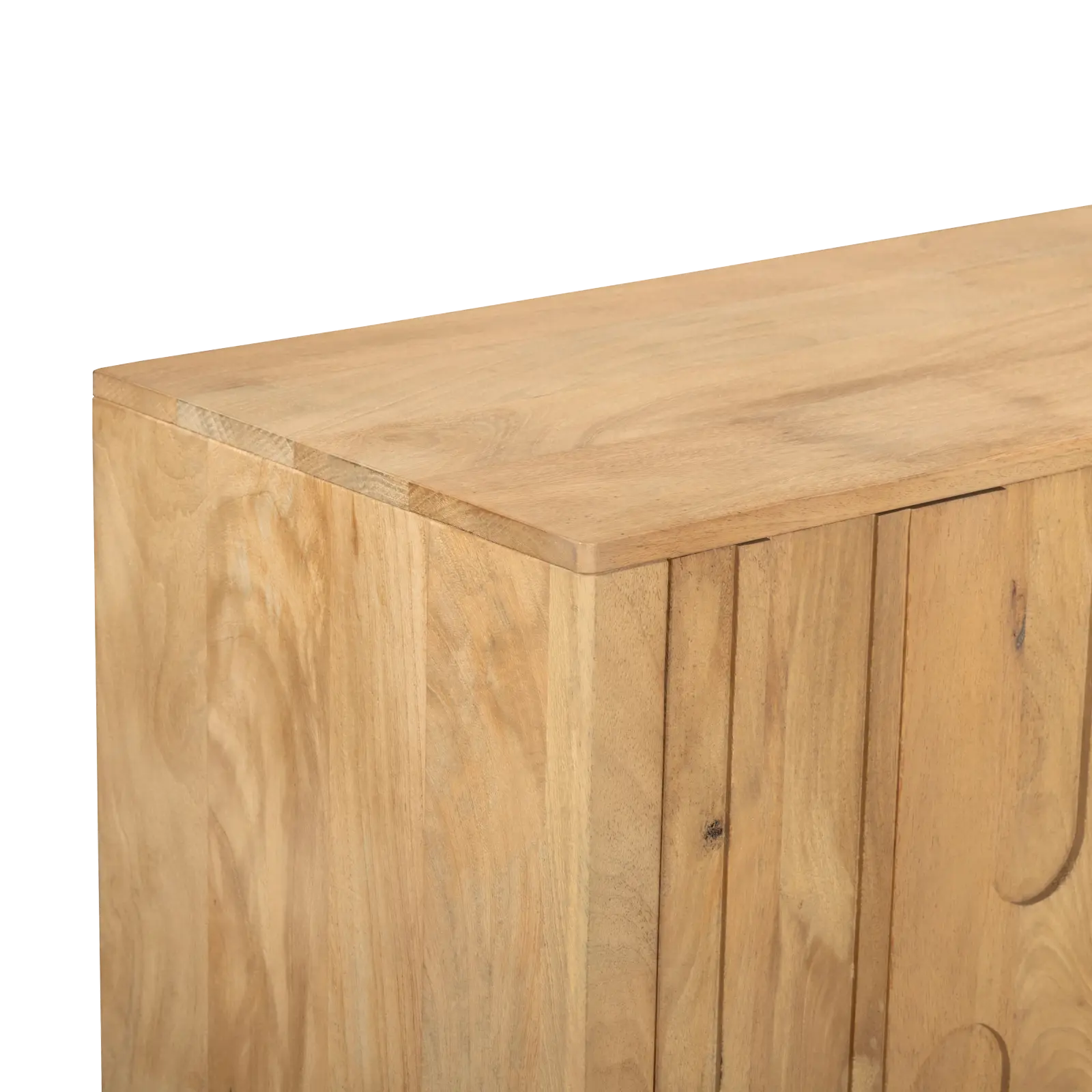 Dressoir Kenya - 200 cm - Mangohout Loom Naturel - 4 deuren