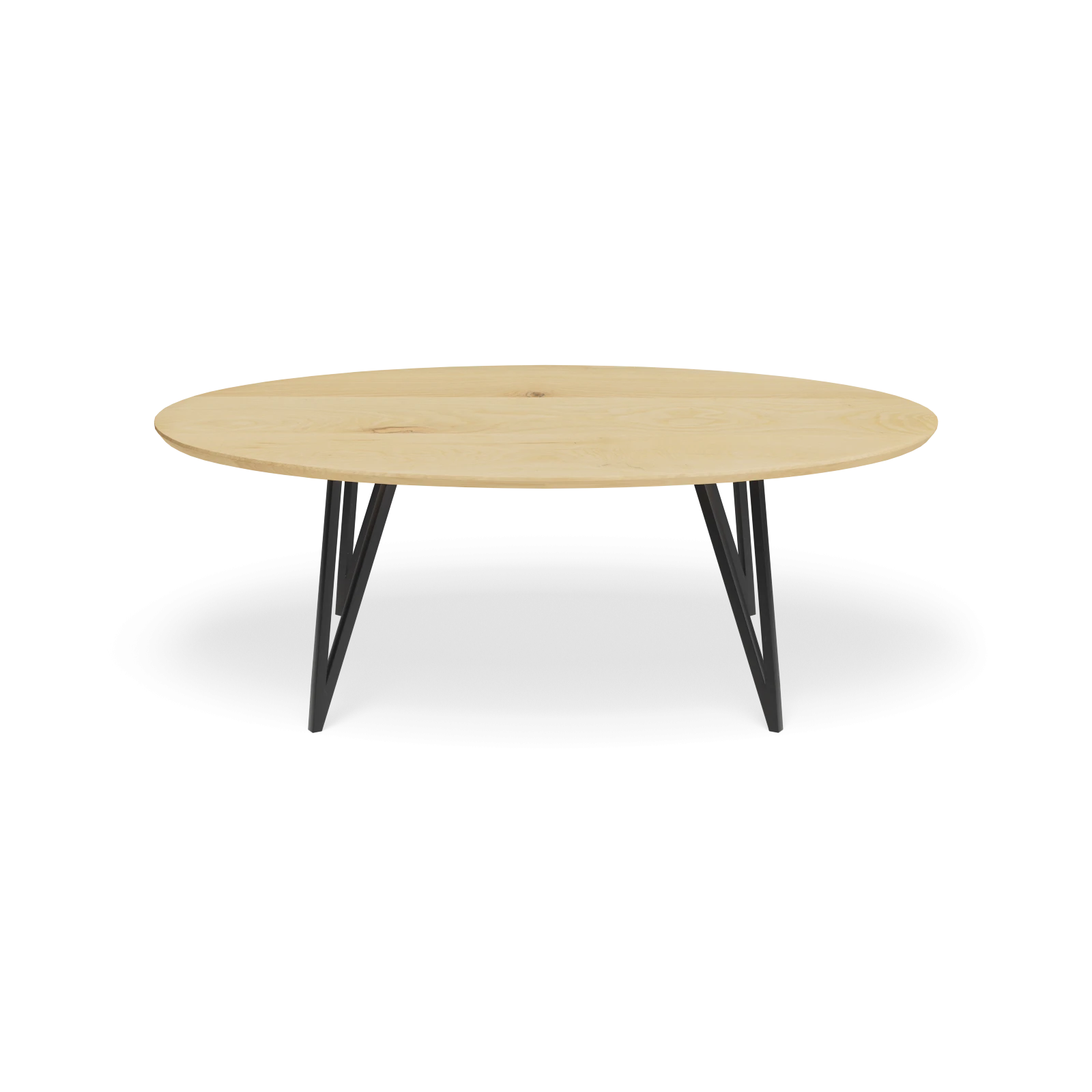Eettafel Triangle- Ovaal Eiken Nature White (220x110cm)