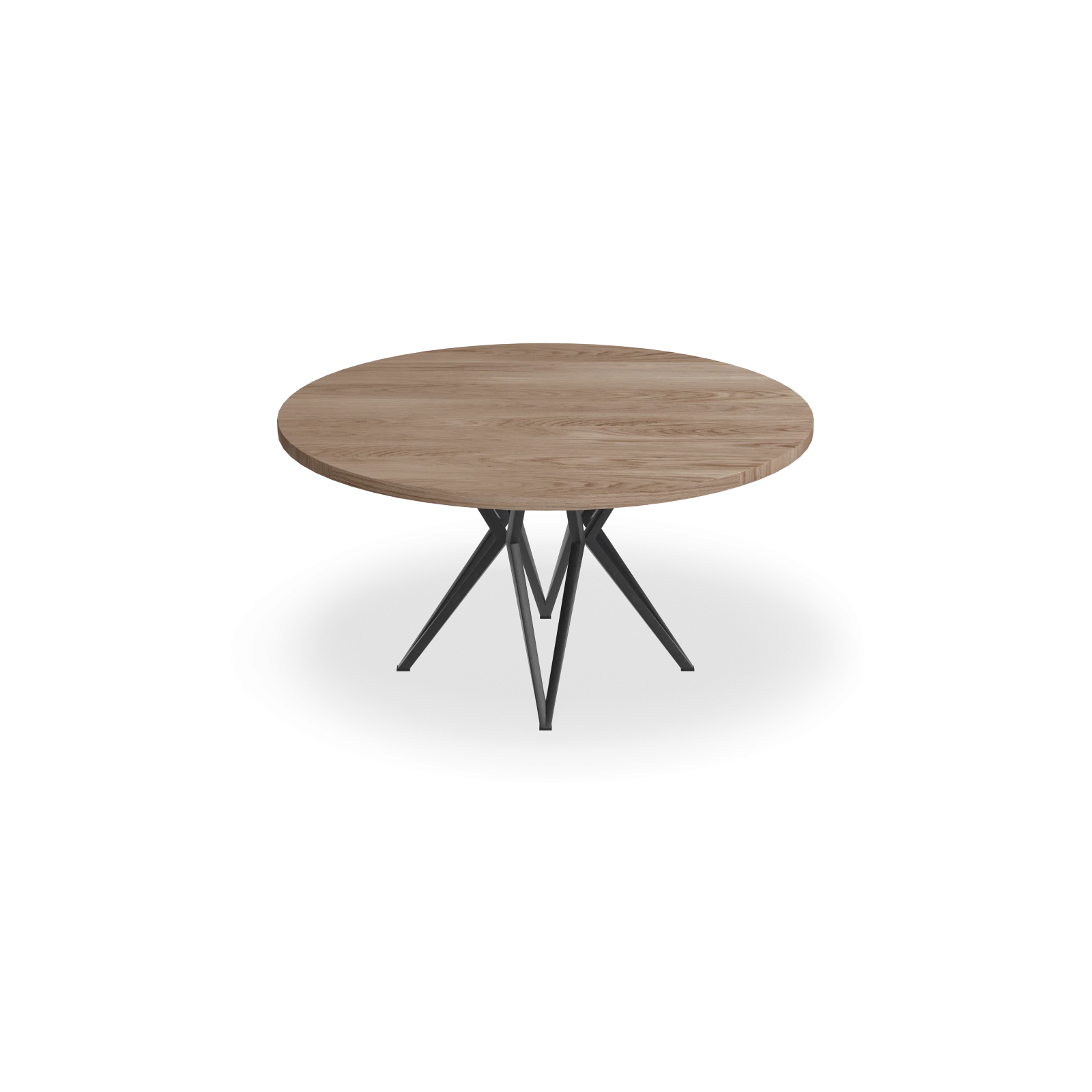 Eettafel Crosse - Rond Eiken Kiezel (150cm)