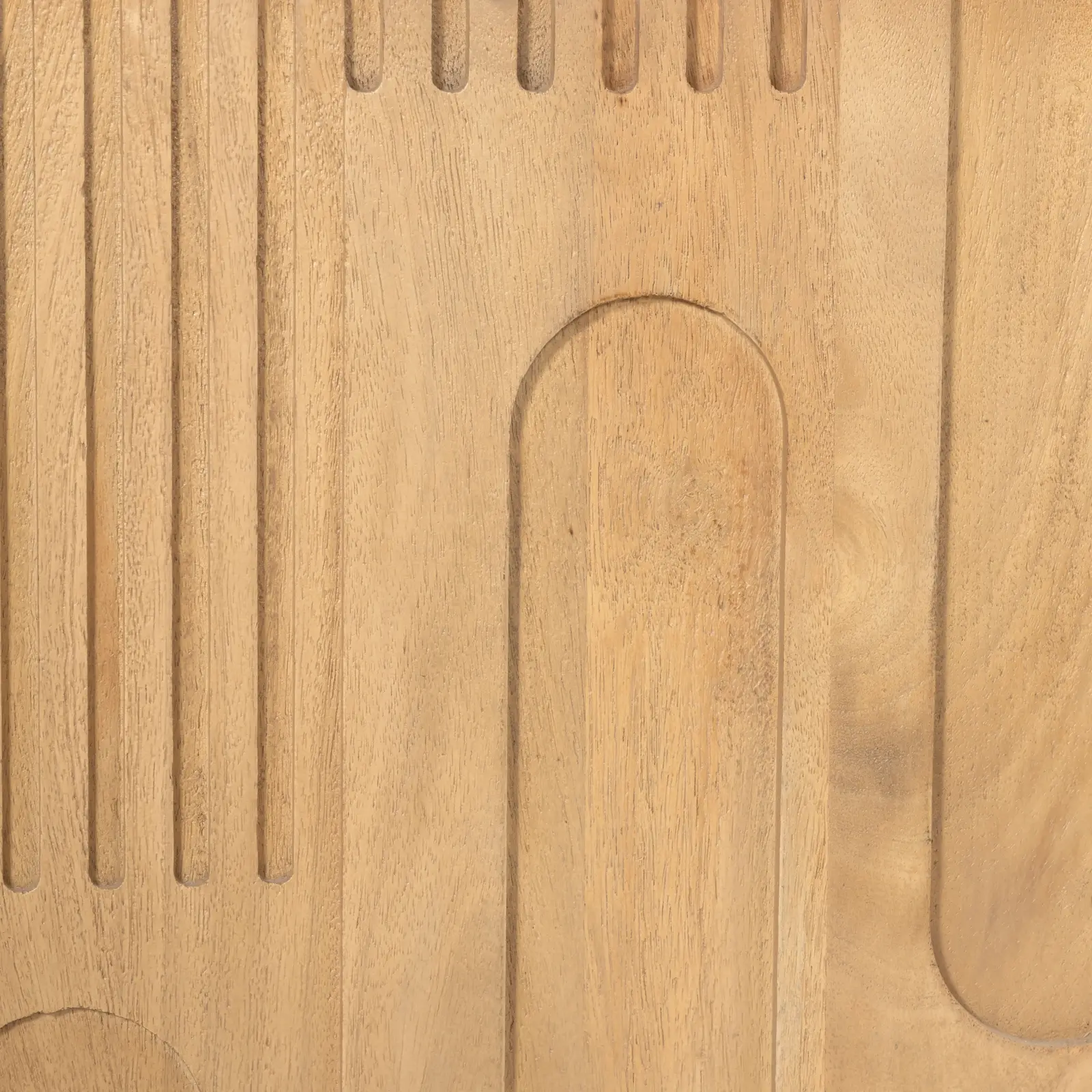TV meubel Kenya - 220 cm - Mangohout Loom Naturel - 4 deuren