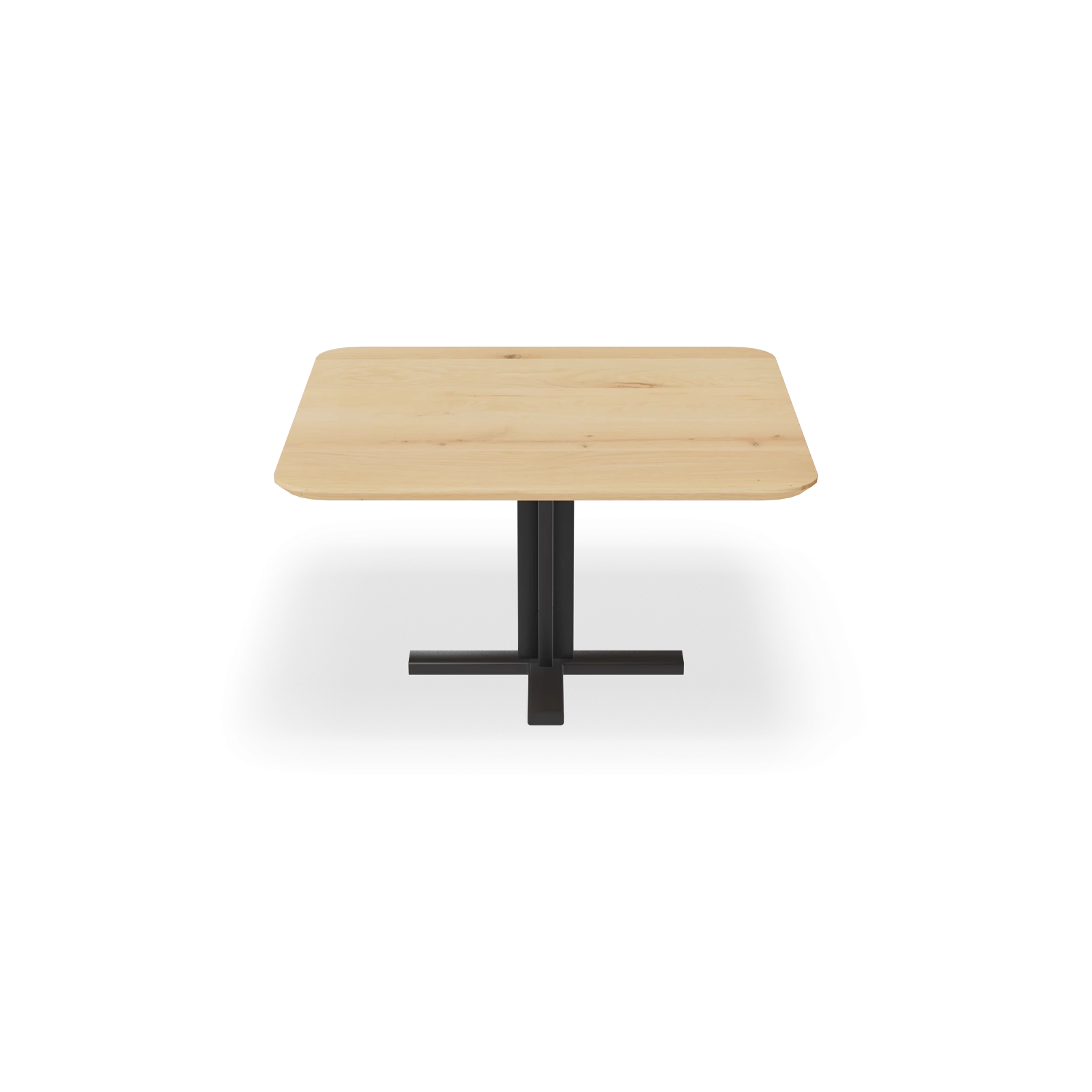 Eettafel Kolos - Vierkant afgeronde hoek Eiken Nature White (140x140cm)