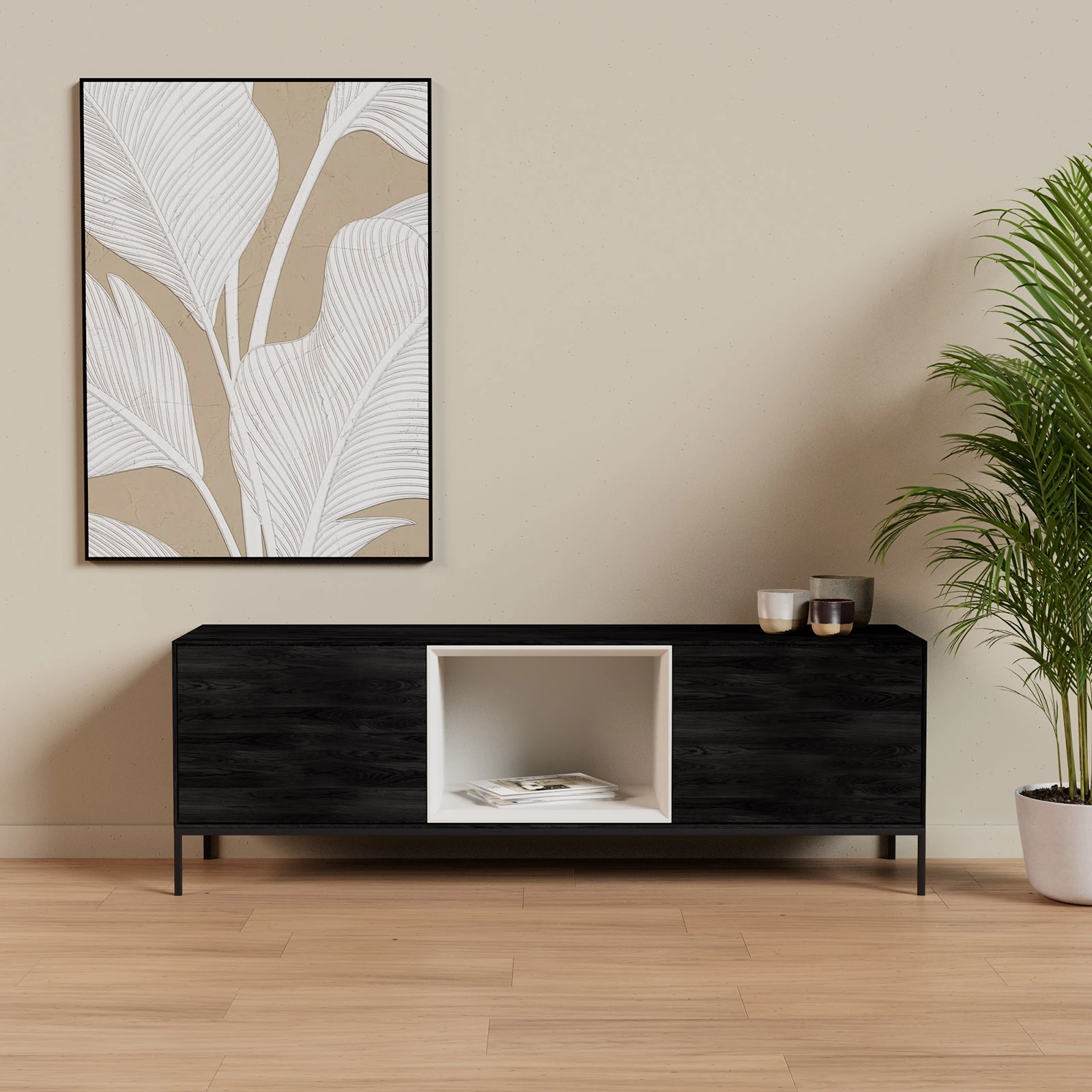 TV Meubel Black Sky 160cm Poot