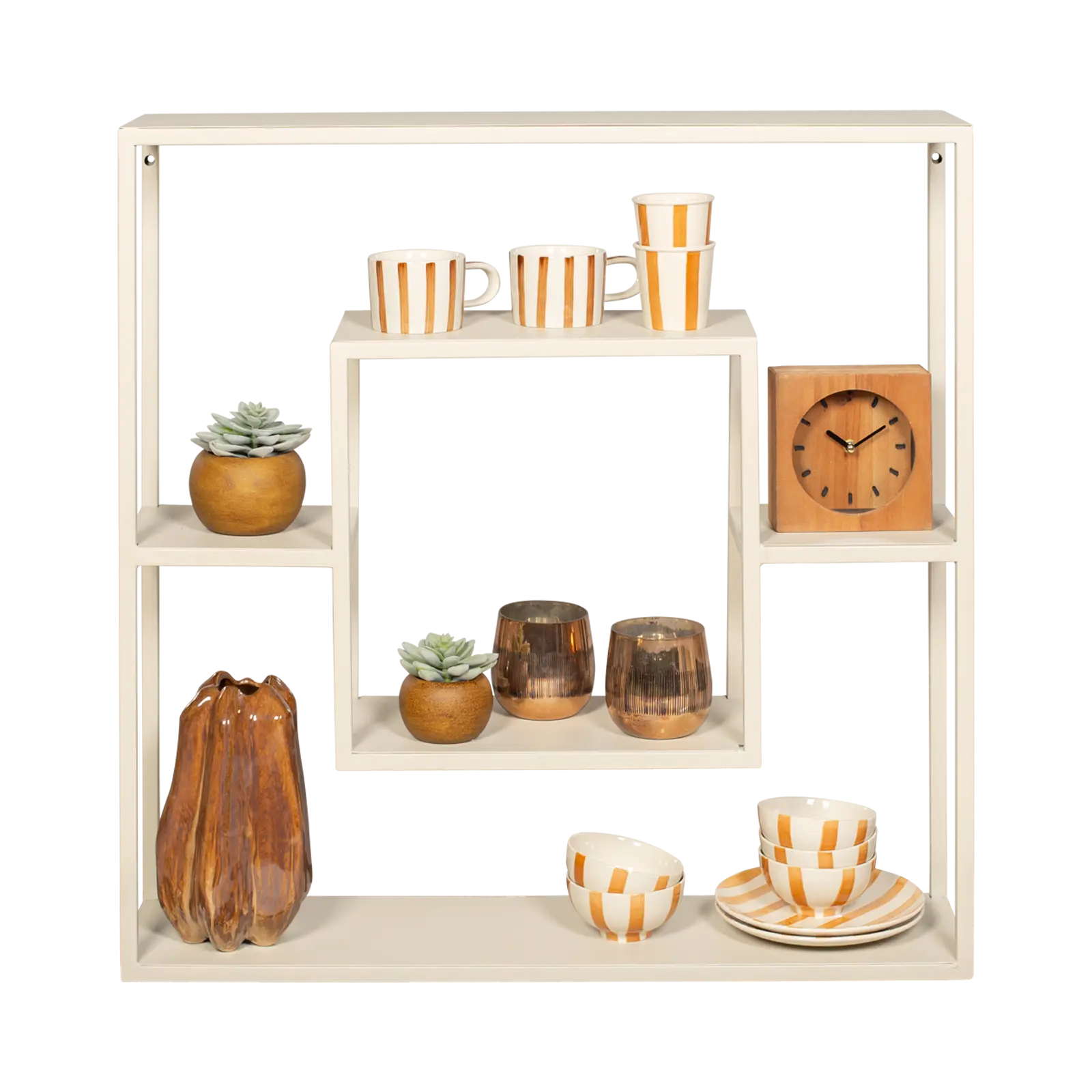 Wandrek Shea - 80x80 cm - metaal Beige
