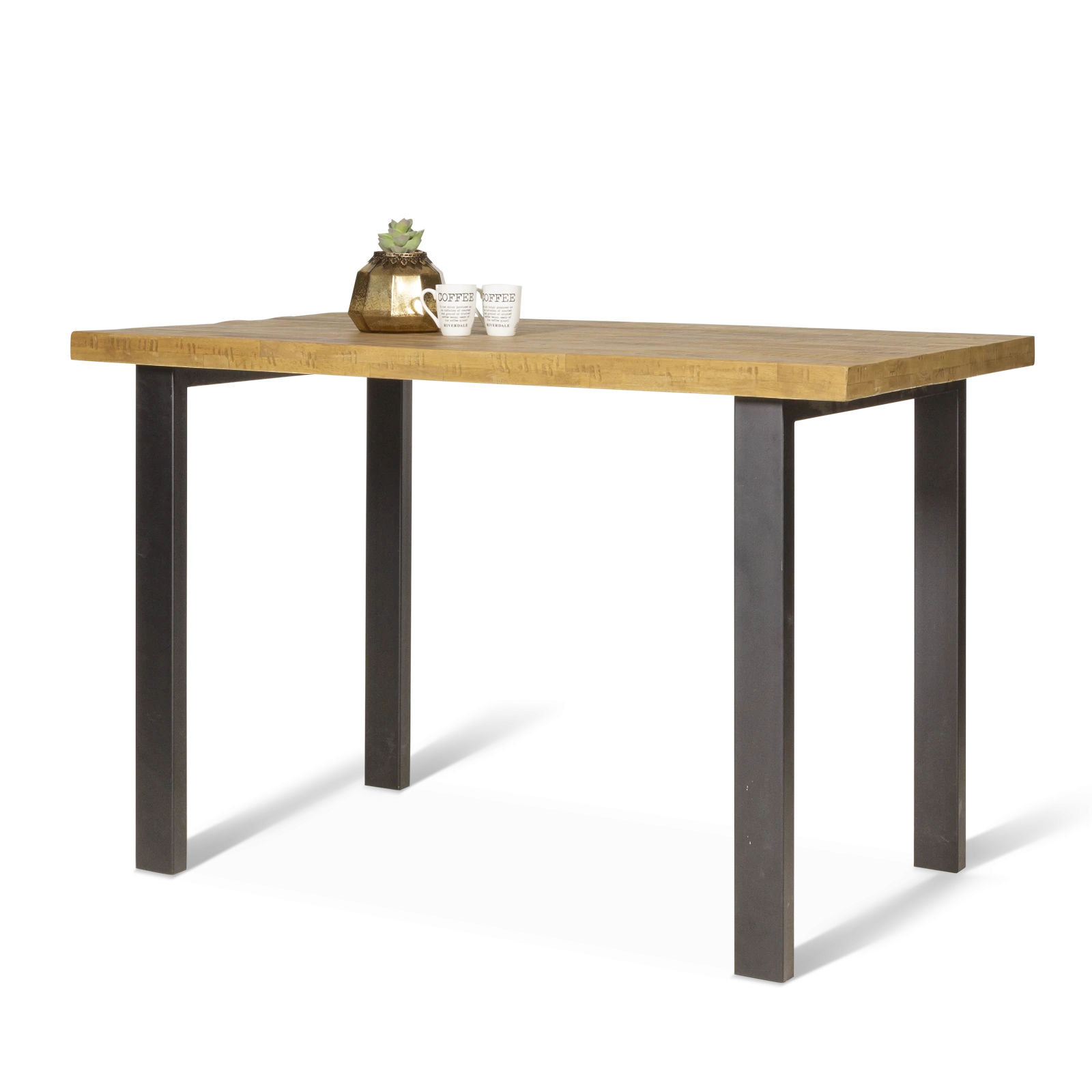 Bartafel (140x80cm) Steelwood - Seasoned Brown