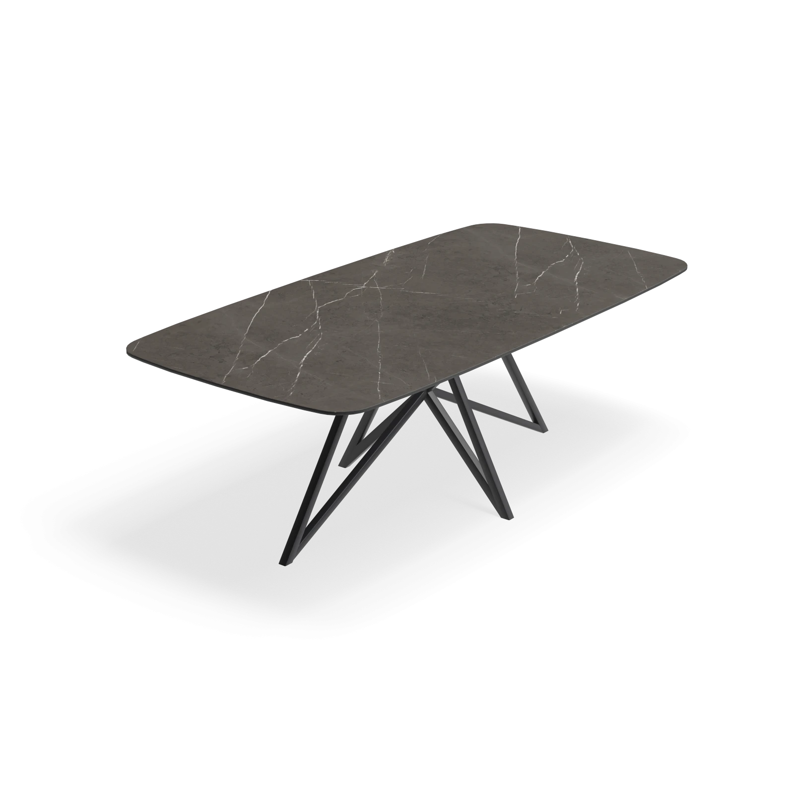 Eettafel Crosse - Deens Ovaal Keramiek Imperiale Satin (220x110cm)