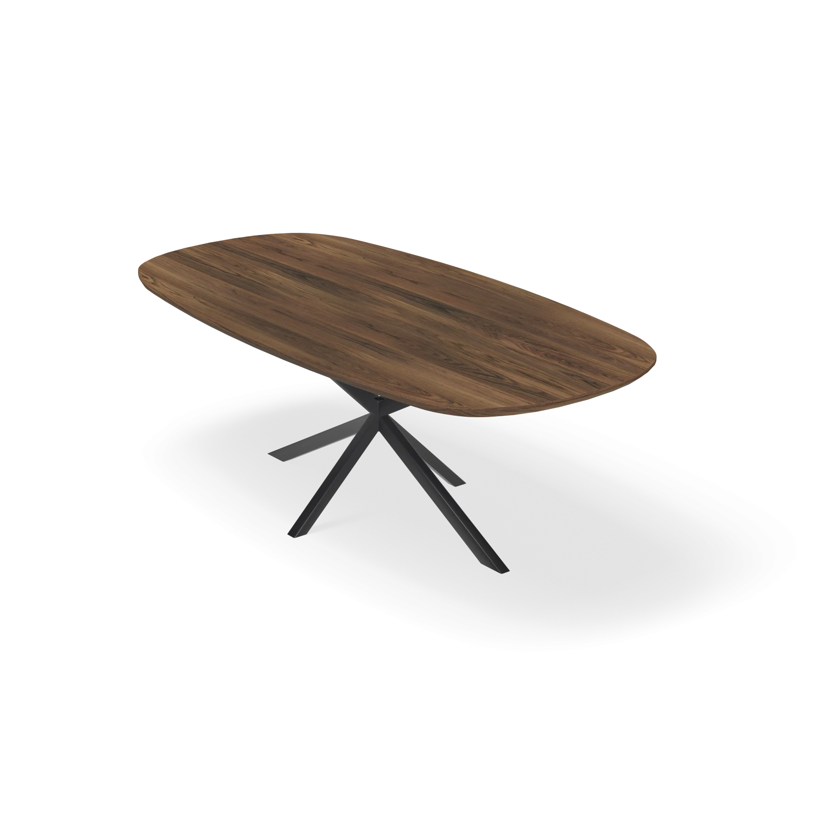 Eettafel North - Boat Shape Notenhout (220x110cm)