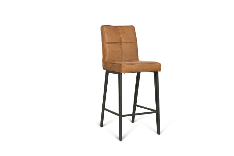 Barstoel laag bruin industrieel