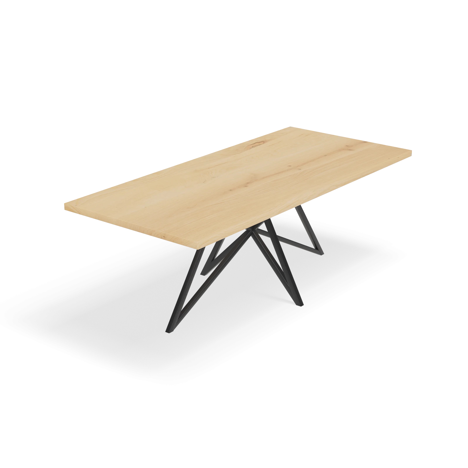 Eettafel Crosse - Rechthoek Eiken Nature White (220x100cm)