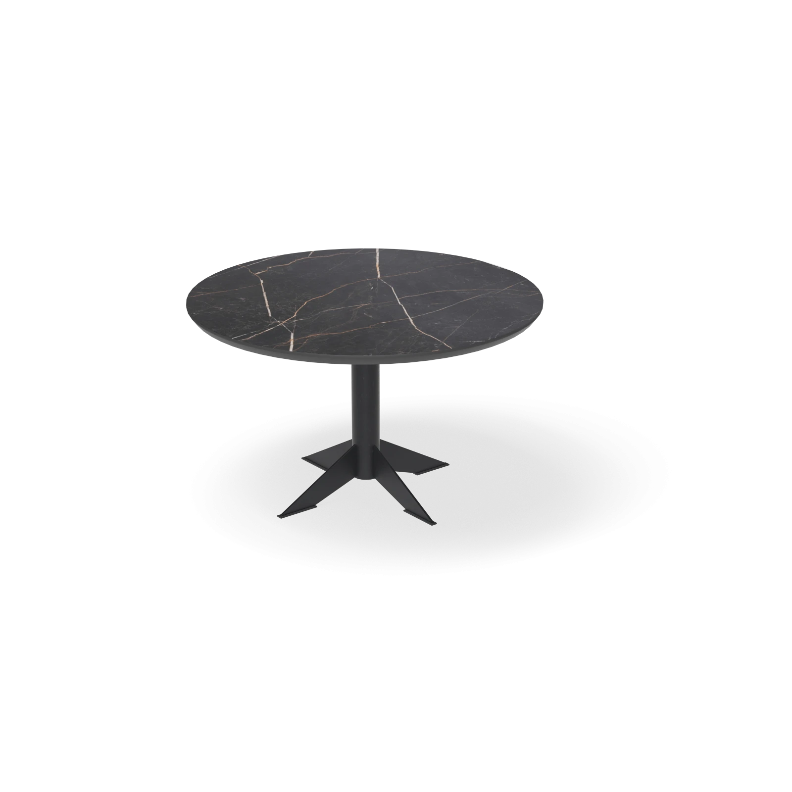 Eettafel Westfield - Rond HPL Marmerlook (130cm)
