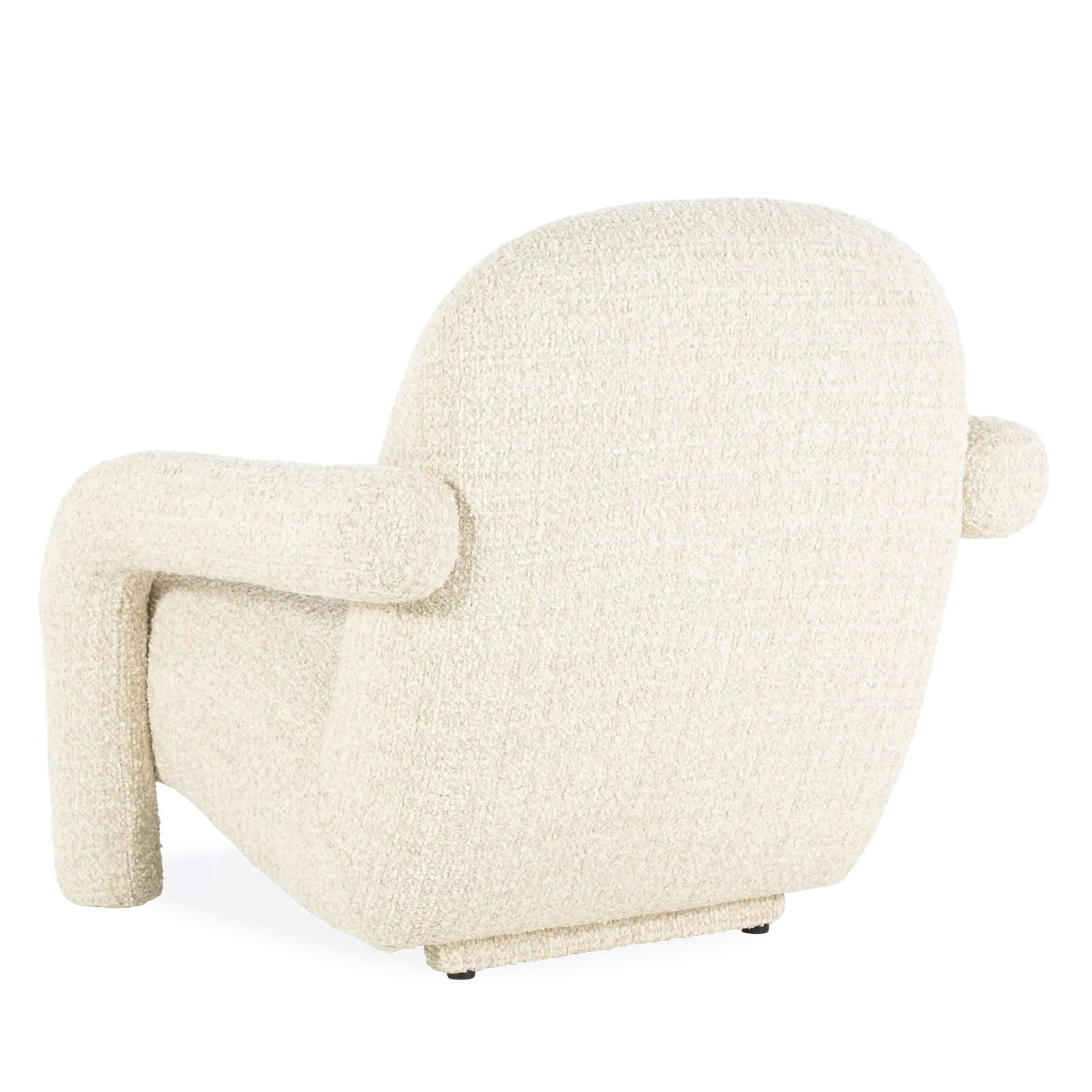 Fauteuil Monica - stof Asti Beige - grof geweven - organische vorm