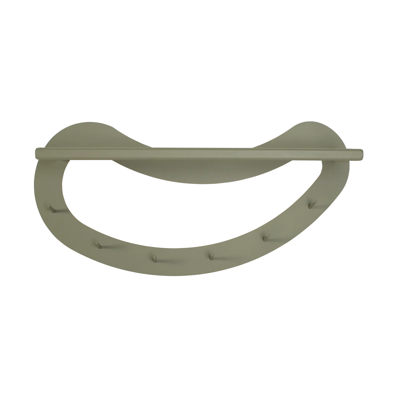 Kapstok Smiley - organische vorm 43x89 cm - metaal Groen - 6 haken