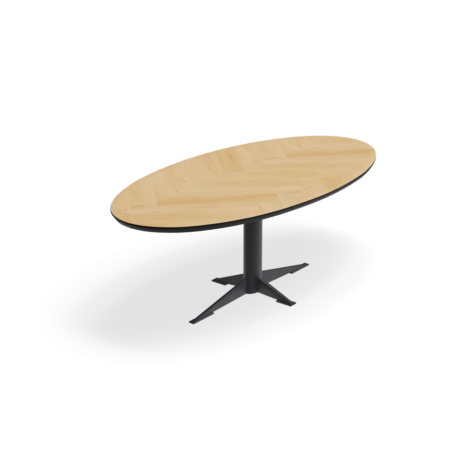 Eettafel Westfield - Ovaal Eiken Visgraat Nature White (220x110cm)