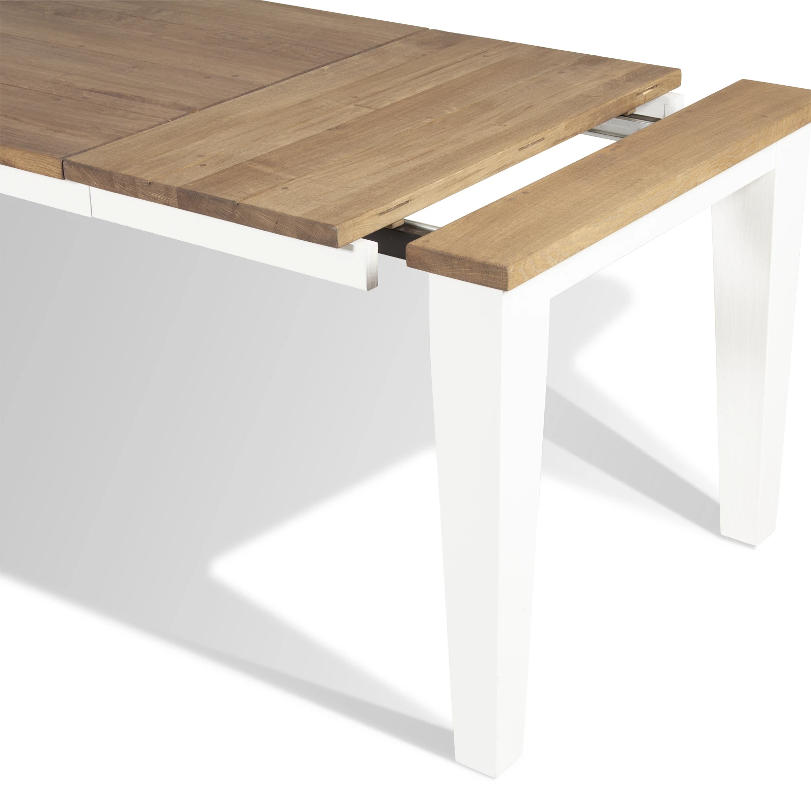 Uitschuiftafel (200/250x90cm - tussenblad) Silvercreek - Combi Verweerd/RAL9010