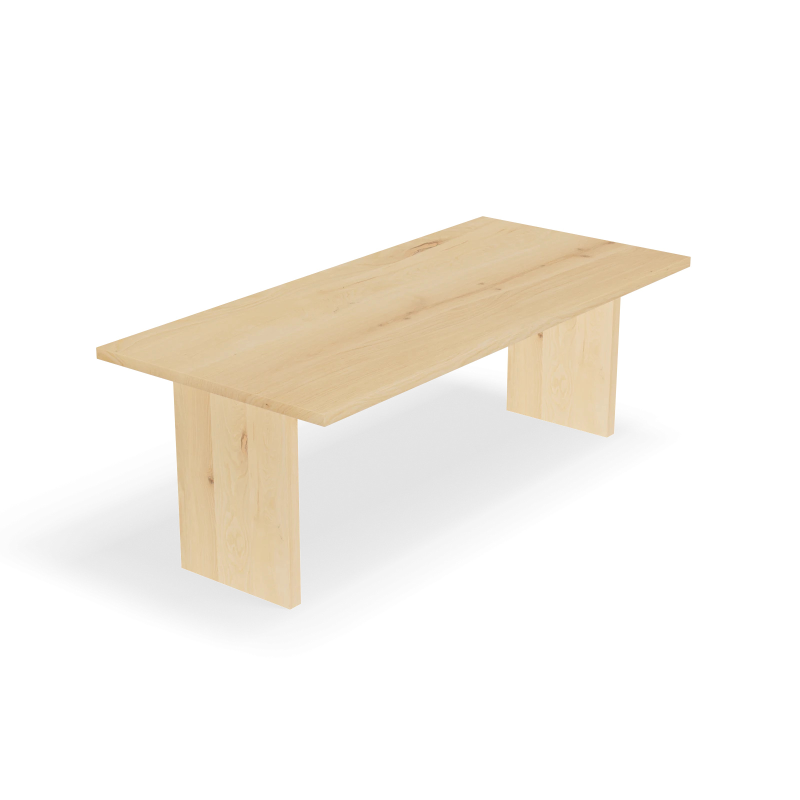 Eettafel Block - Rechthoek Eiken Nature White (220x100cm)