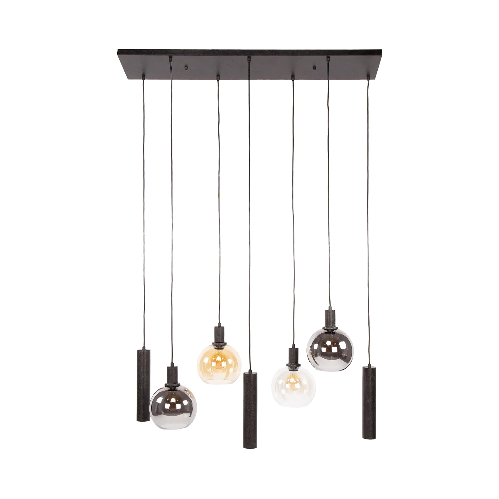 Hanglamp Sfera - 100 cm - Tricolore 4 + 3 lichts - Artic Zwart