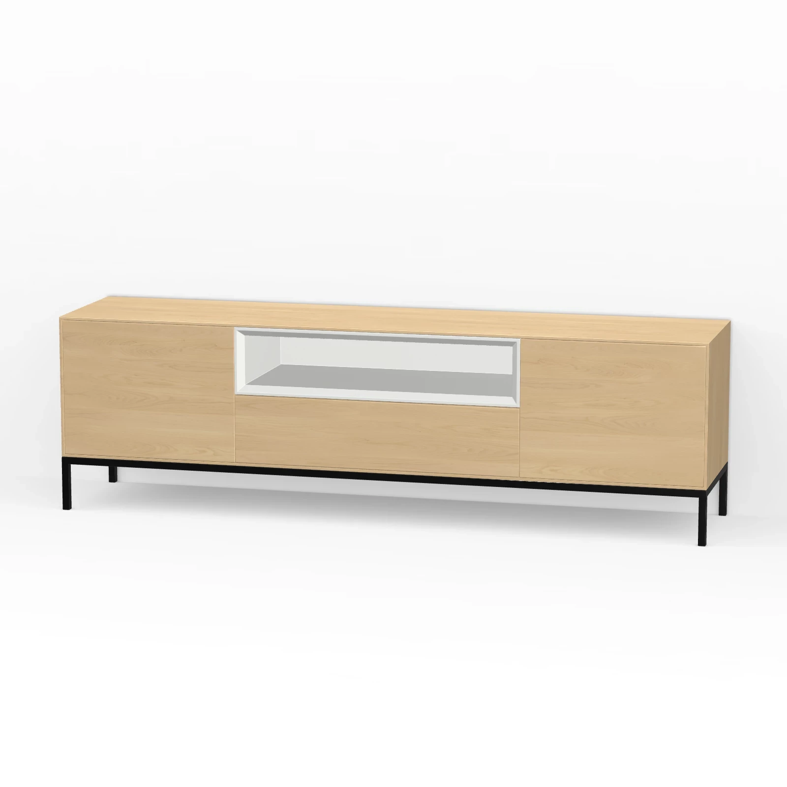 TV Meubel Nature White 180cm Poot