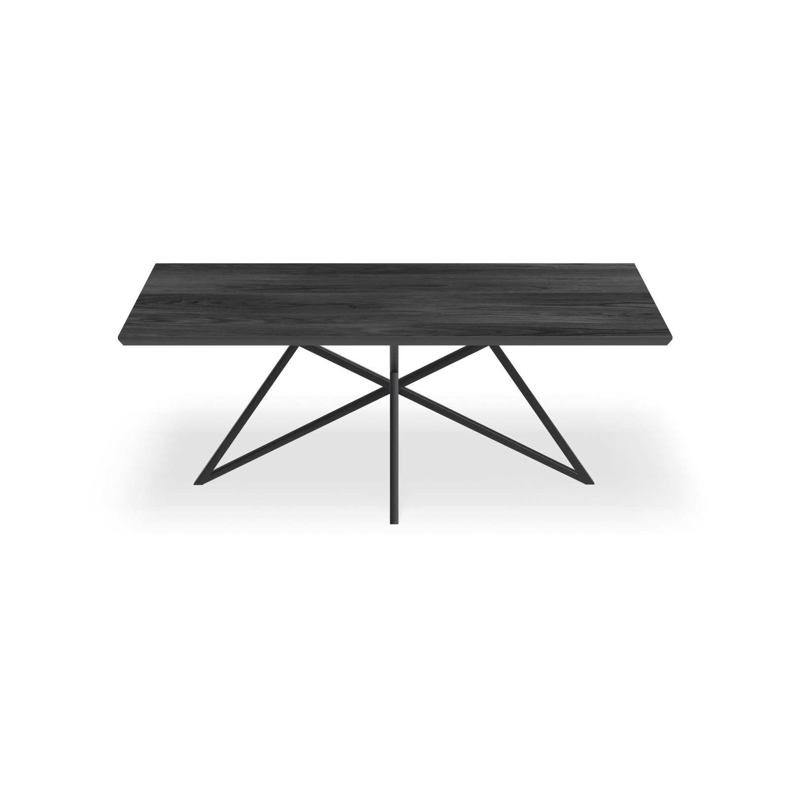 Eettafel Crosse - Rechthoek HPL Houtlook zwart (200x100cm)