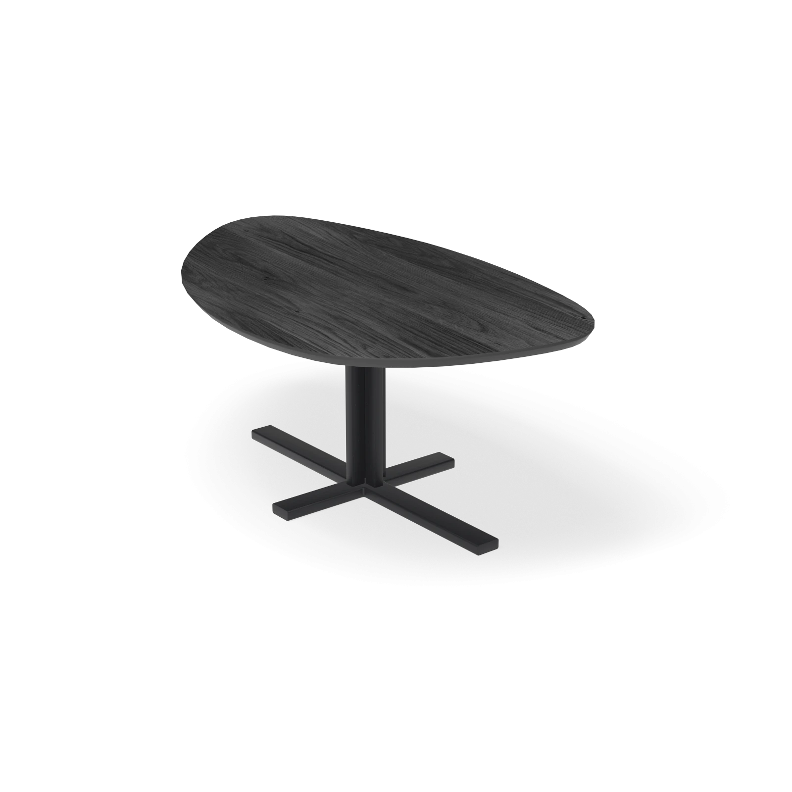 Eettafel Kolos - Kiezel HPL Houtlook Zwart (200x120cm)