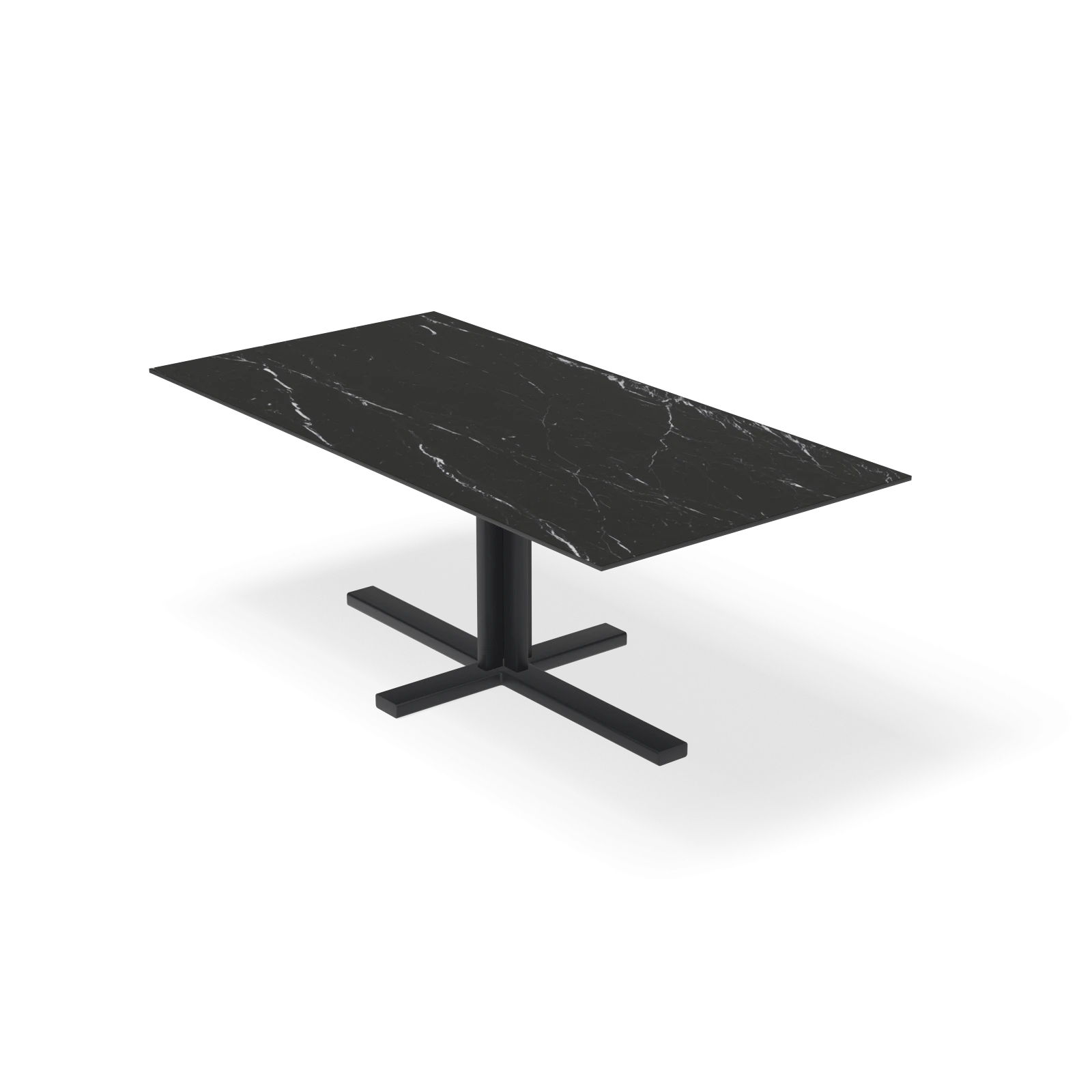 Eettafel Kolos - Rechthoek Keramiek Elegant Black Satin (200x100cm)