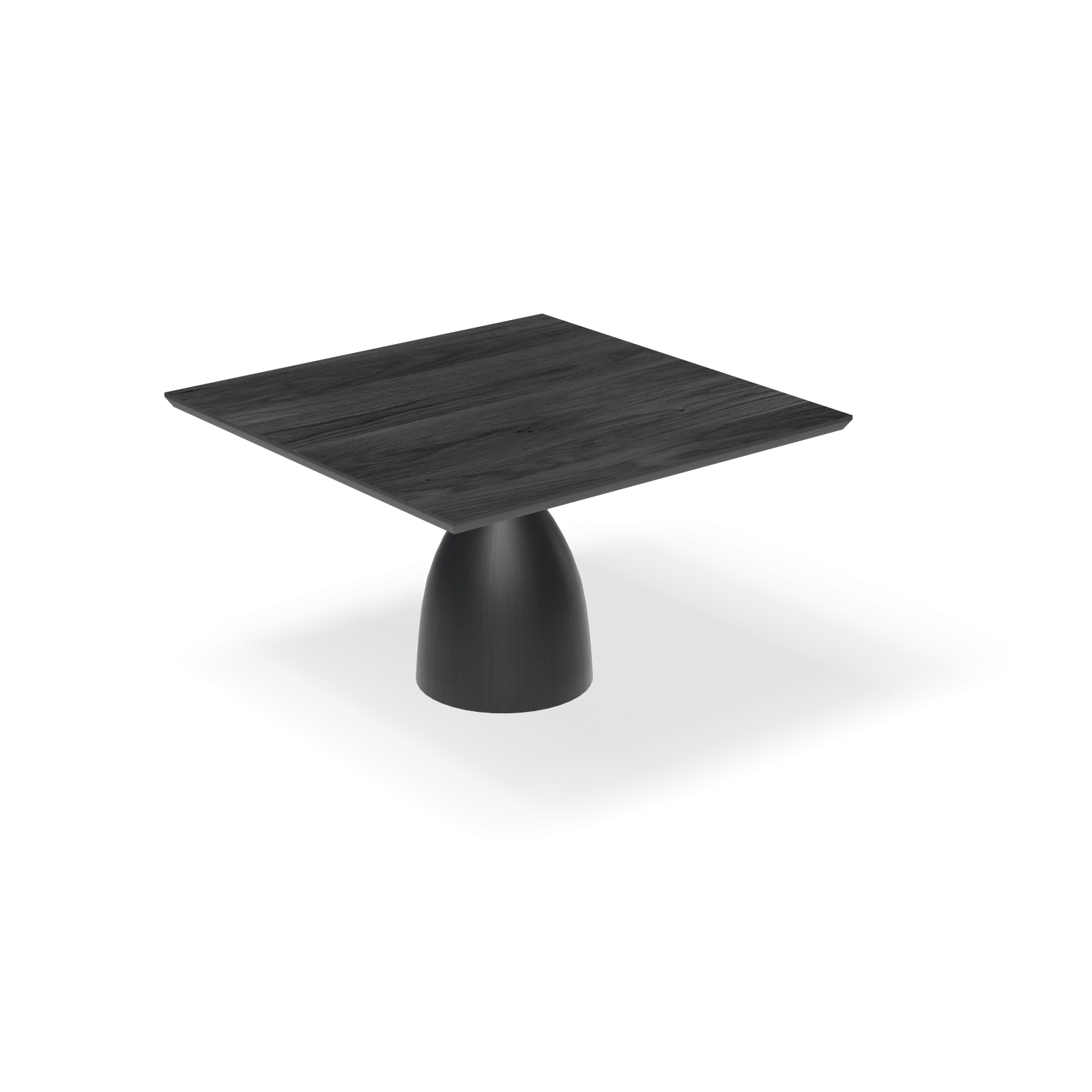 Eettafel Dome - Vierkant HPL Houtlook Zwart (130x130cm)