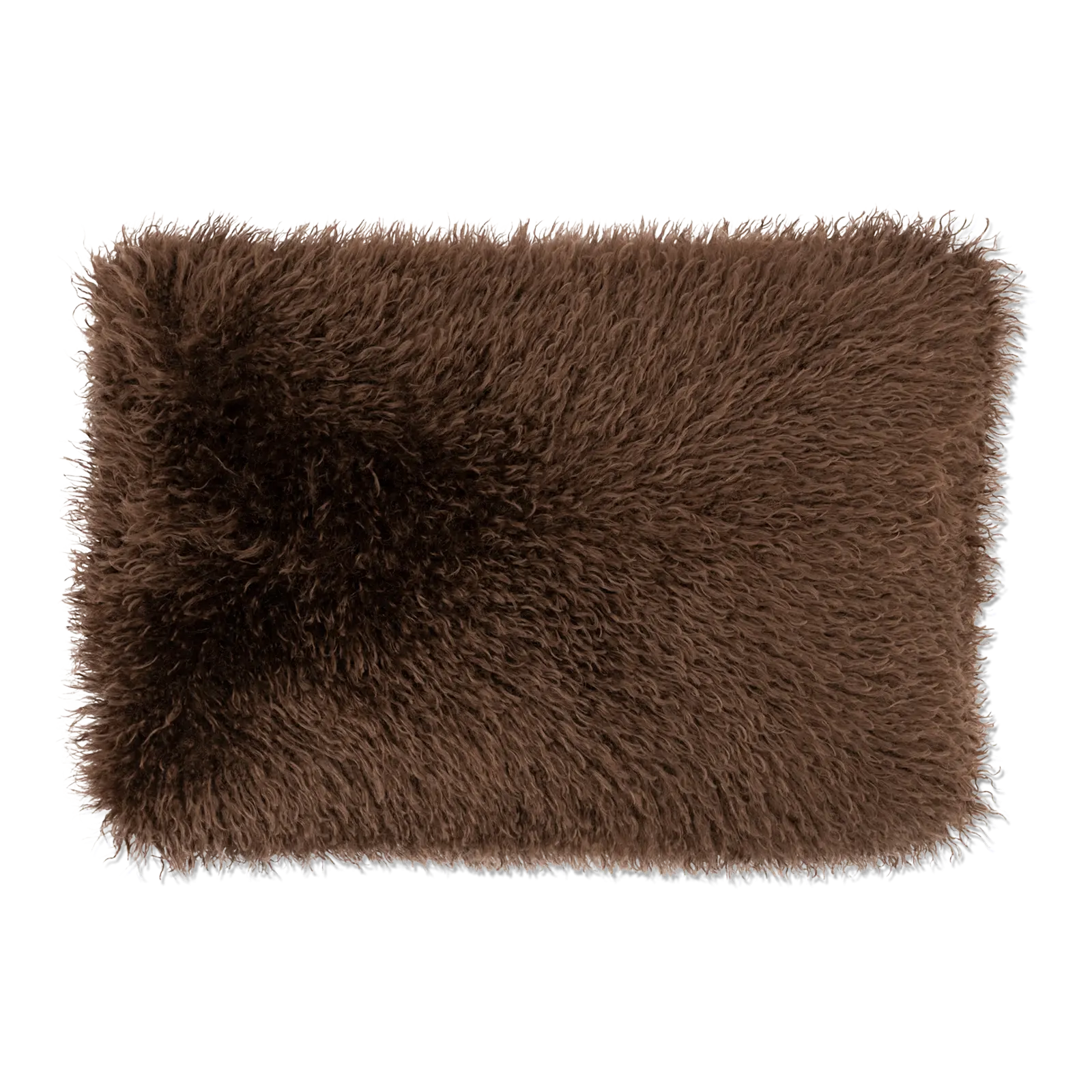 Sierkussen Doodly - 40x60 cm - Fluffy - Donkerbruin