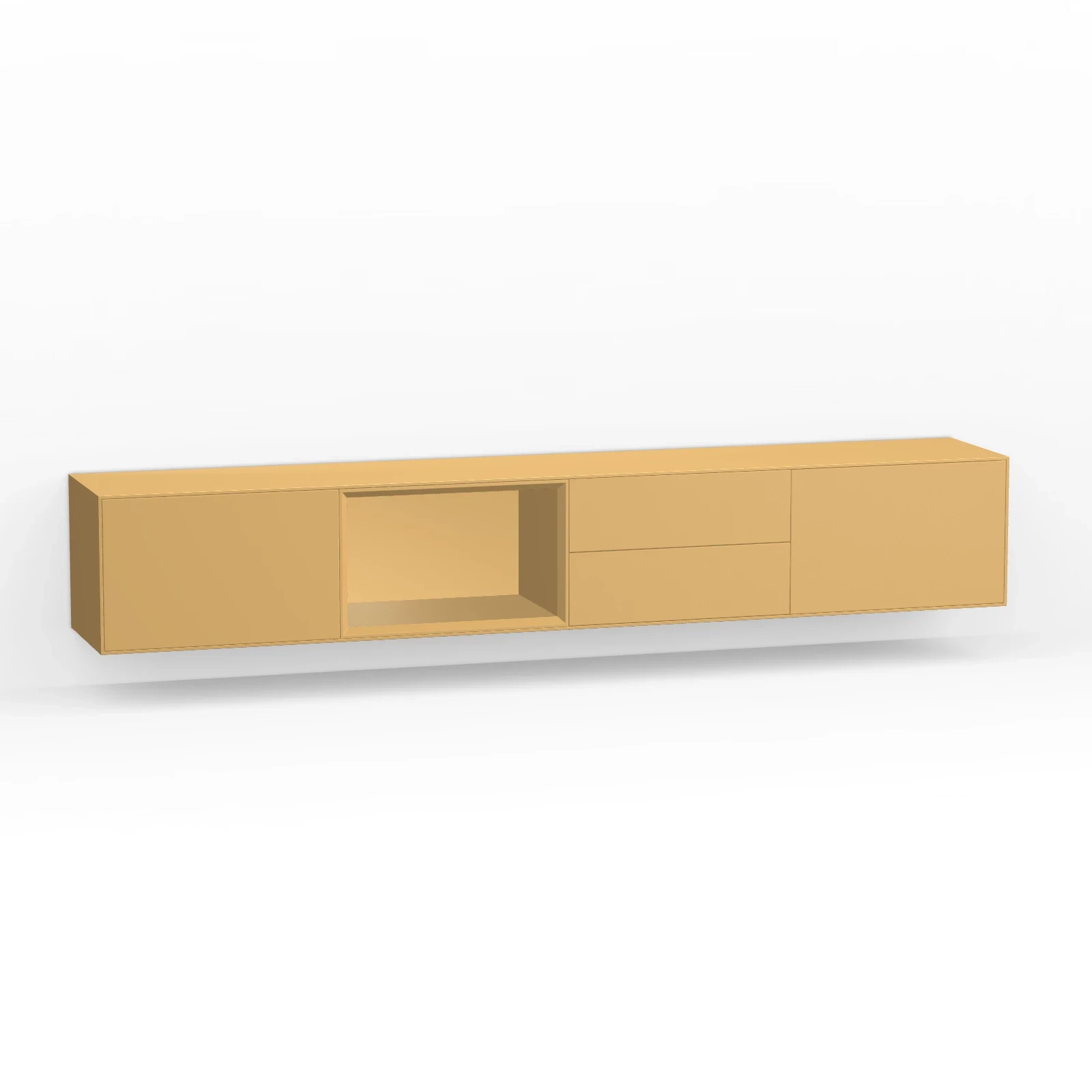 TV Meubel Deep Bamboo Yellow 240cm Zwevend