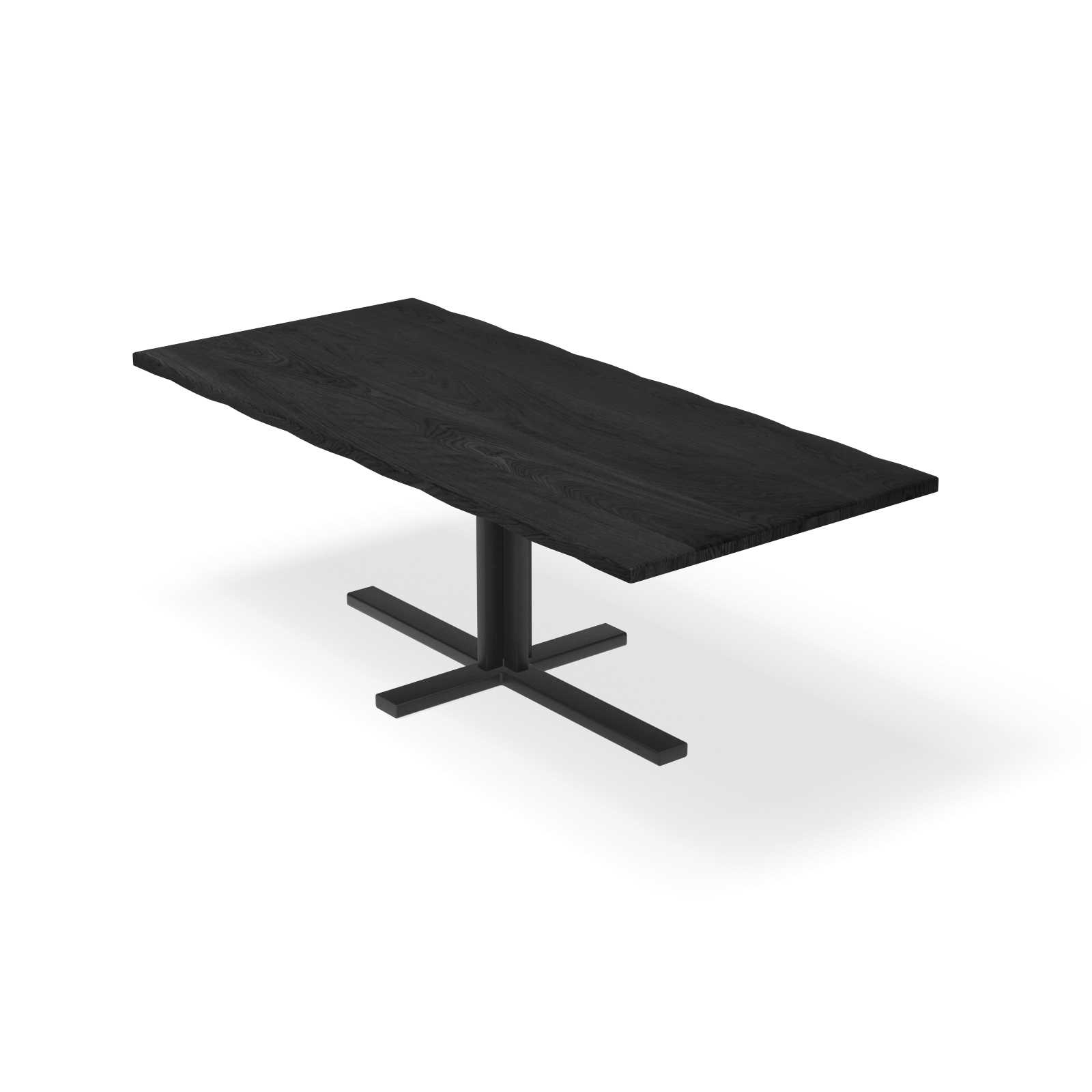 Eettafel Kolos - Rechthoekig Boomstam Eiken Black Sky (220x100cm)