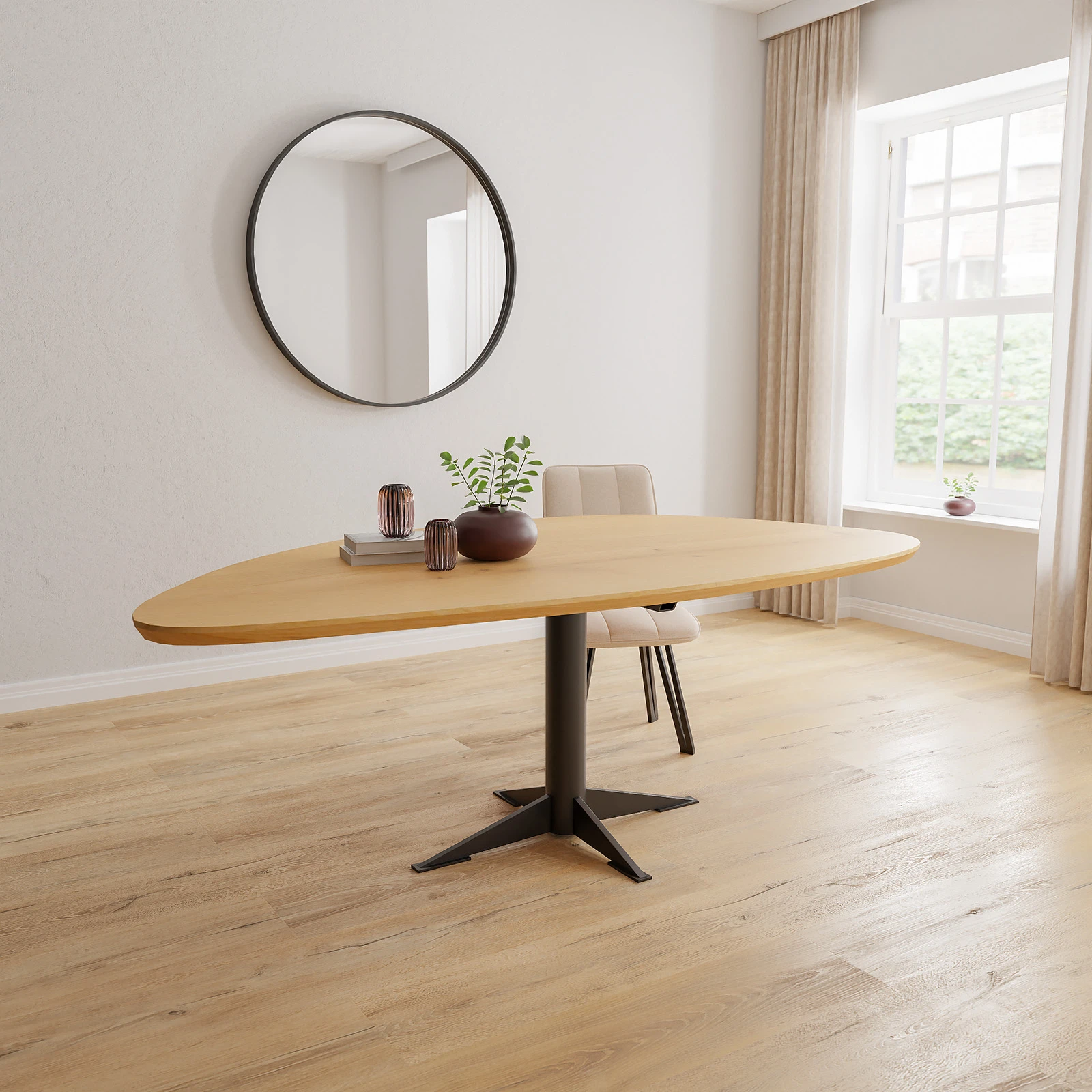 Eettafel Westfield - Kiezel Eiken Nature White (220x125cm)