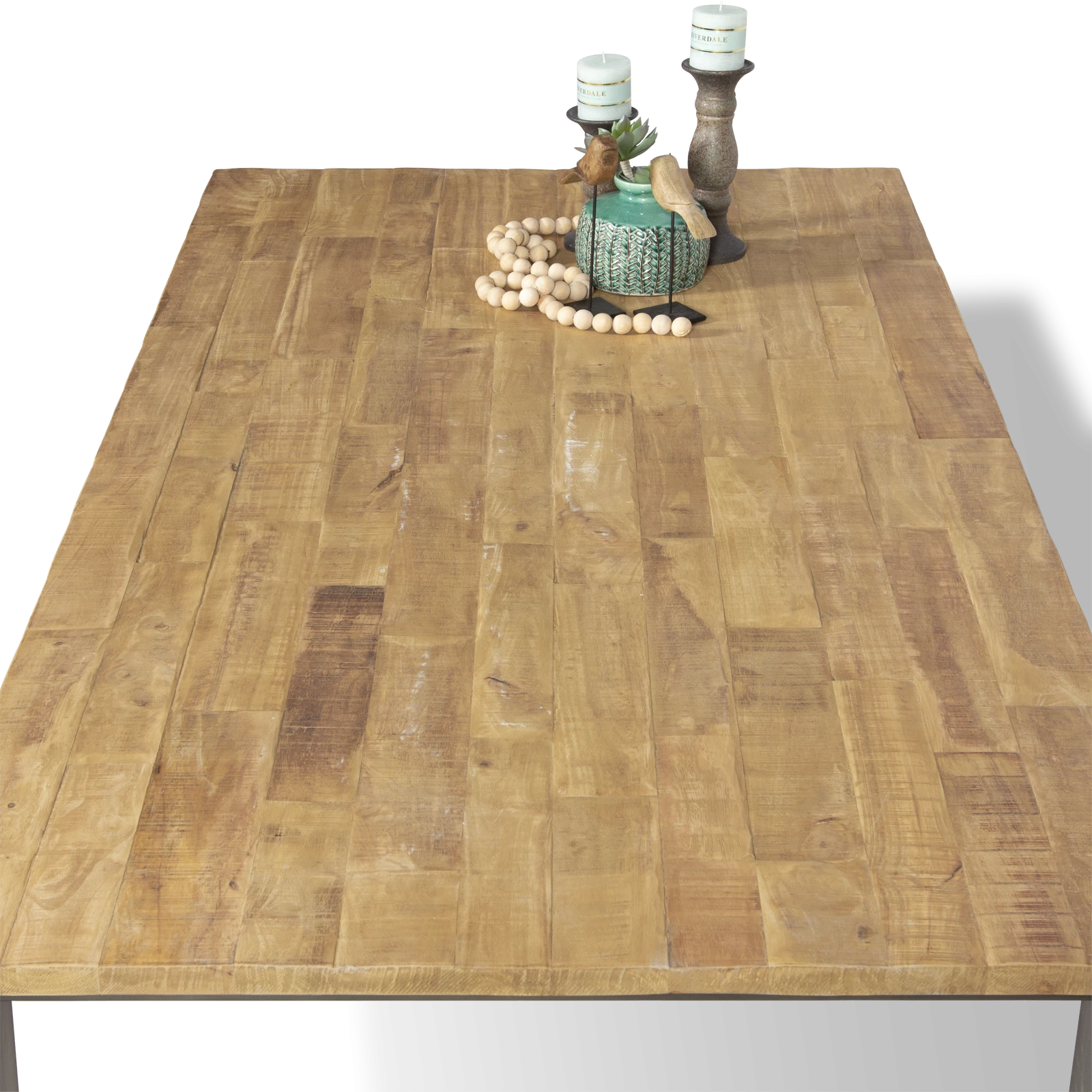 Eettafel (140x80cm) Steelwood - Seasoned Brown