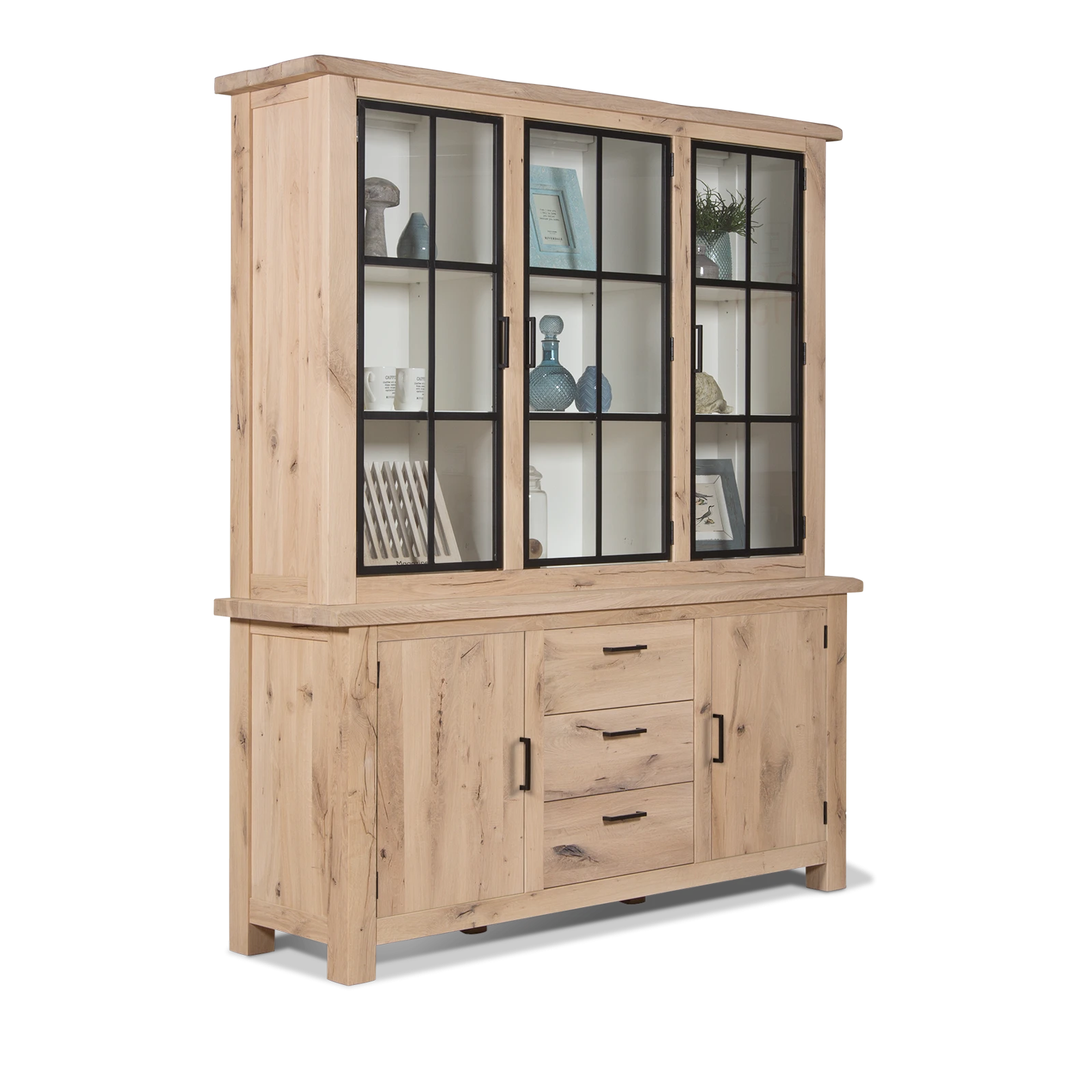 Buffetkast (3 deuren) Beaumont - Combi Nature White / RAL 9010