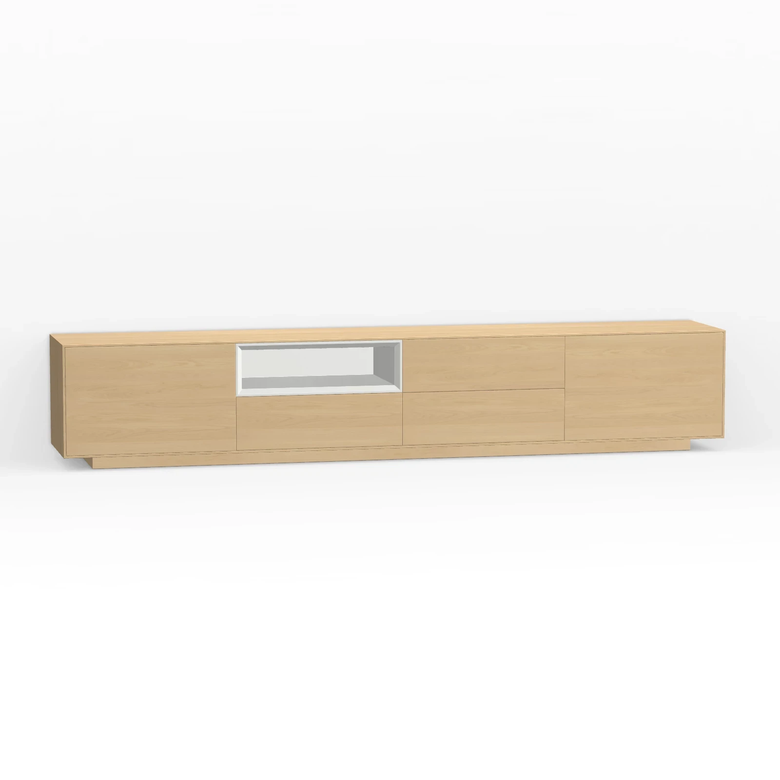 TV Meubel Nature White 240cm Plint