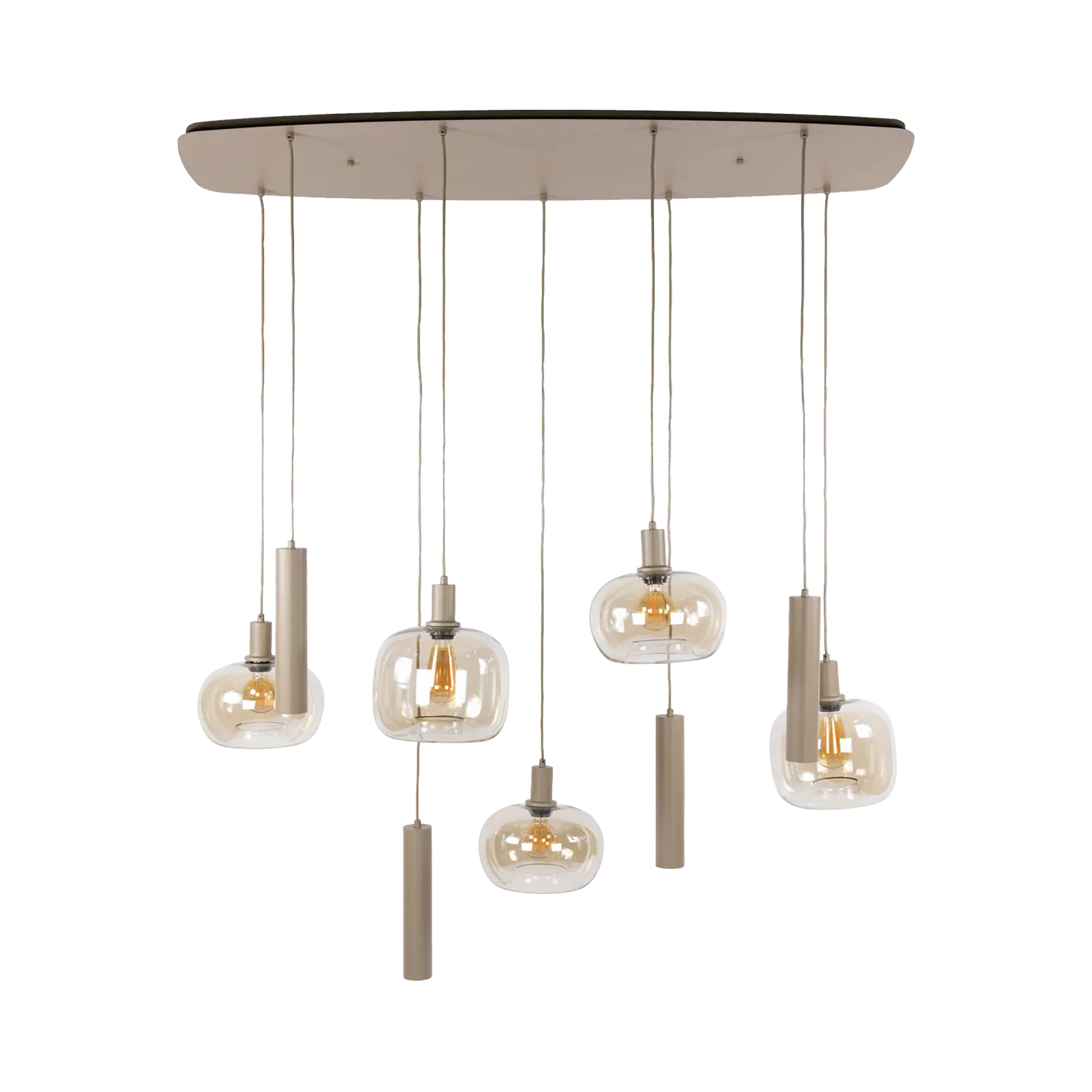 Hanglamp Serene 5+4-lichts - Beige