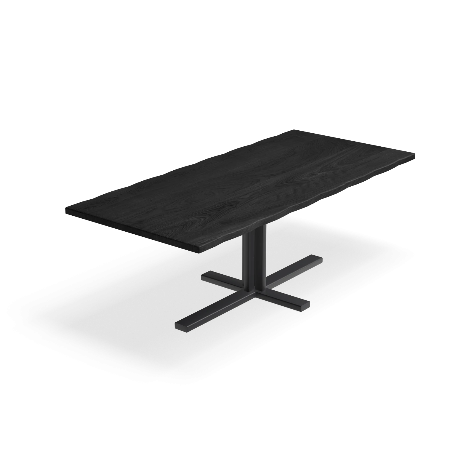Eettafel Kolos - Rechthoekig Boomstam Eiken Black Sky (220x100cm)