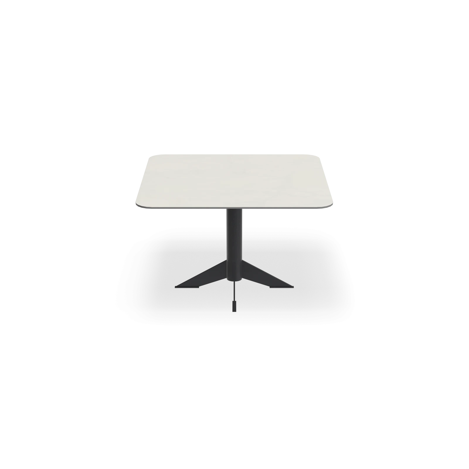 Eettafel Westfield - Vierkant afgeronde hoek Keramiek Altissimo Satin (120x120cm)