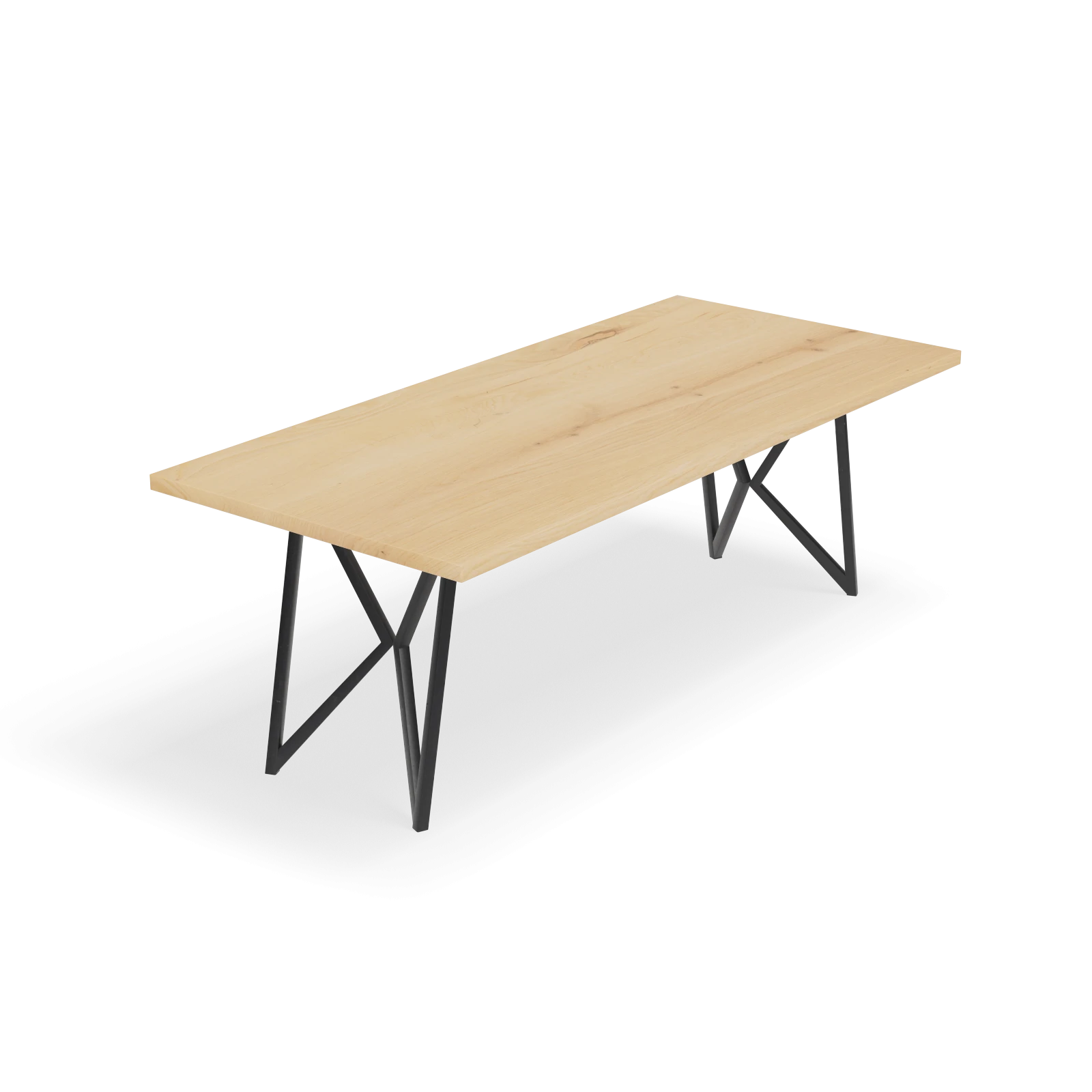 Eettafel Crosse los - Rechthoek Eiken Nature White (220x100cm)