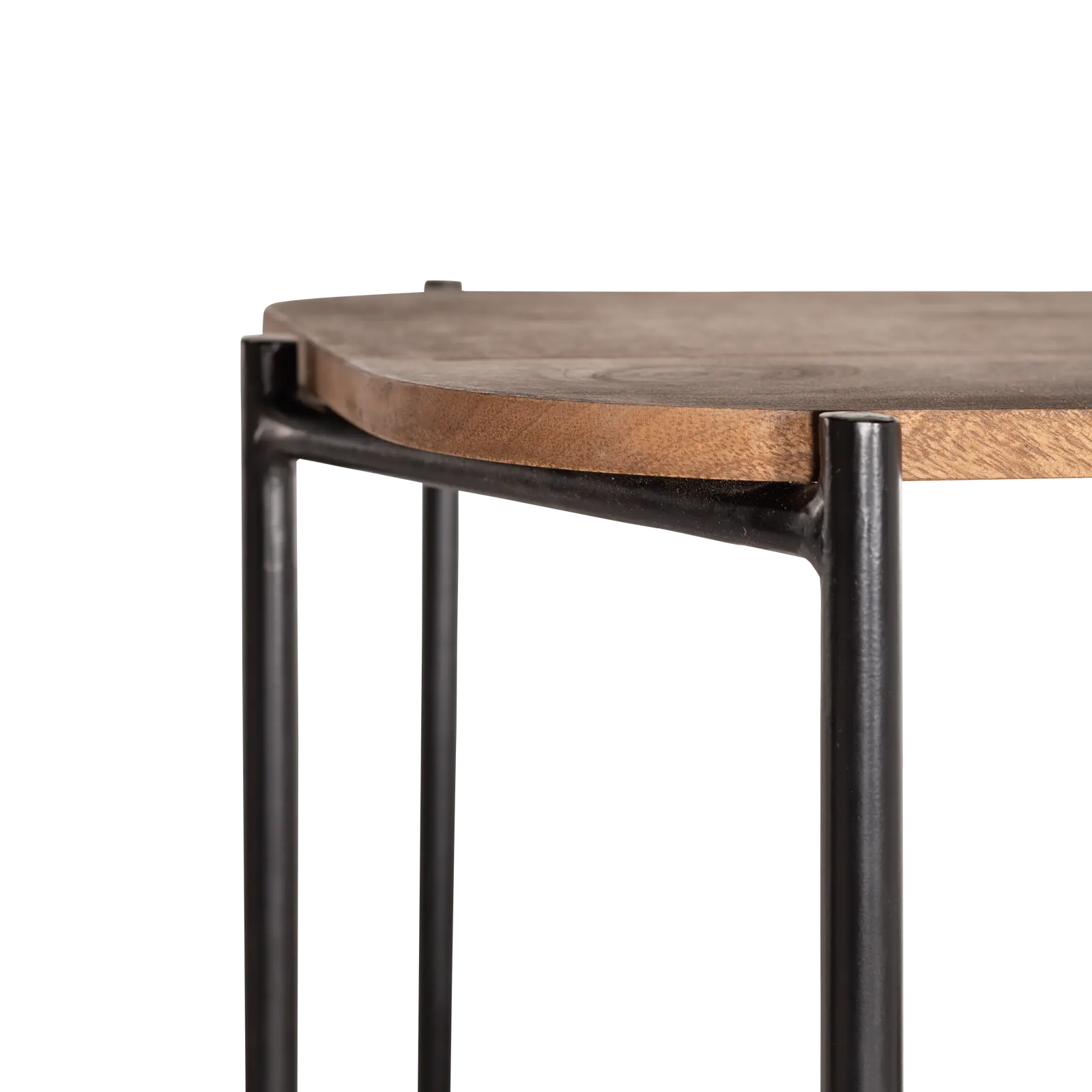 Wandkast Amare - 170 cm - Mangohout Lichtbruin - 4 deuren, 2 open vakken