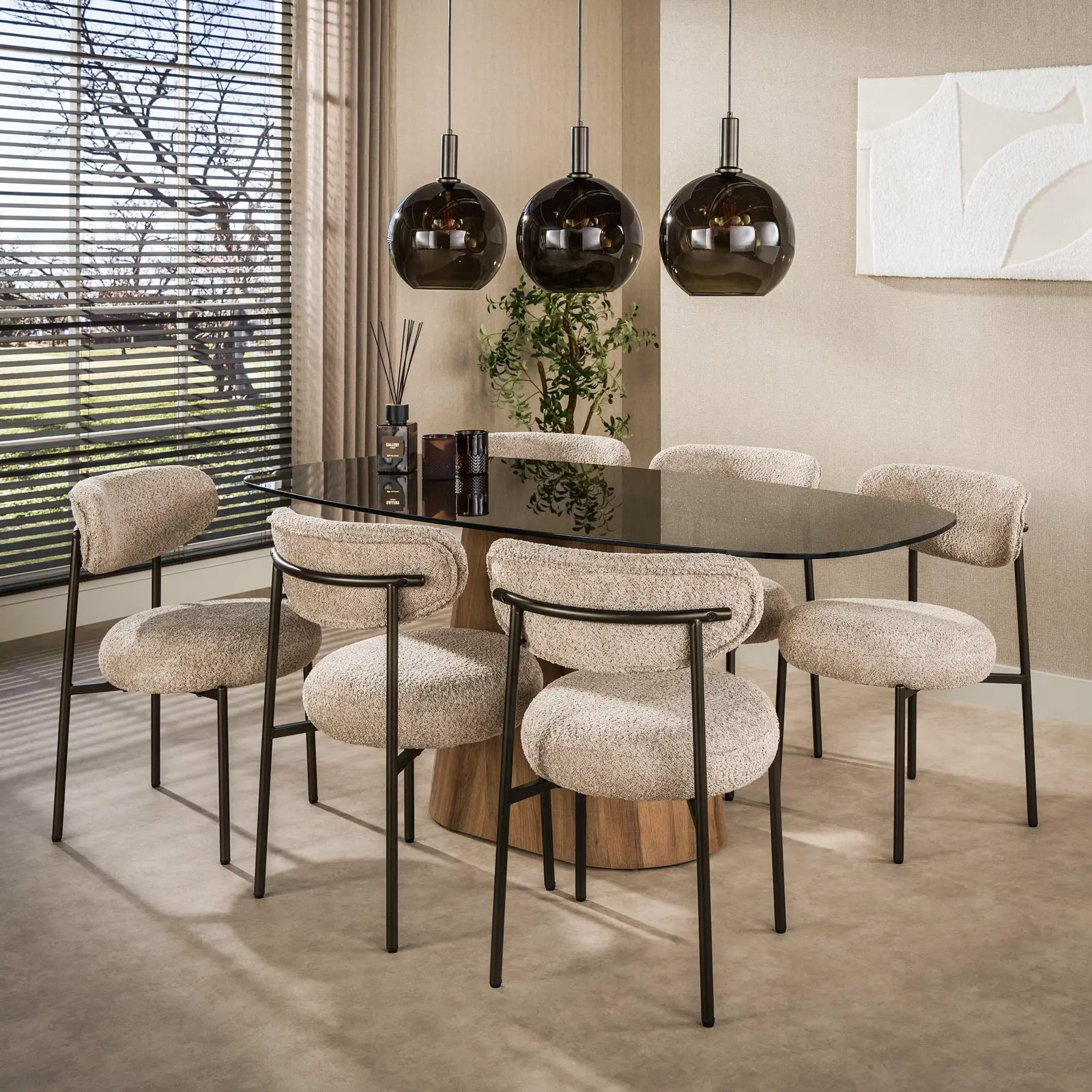 Hanglamp Sfera - 3 lichts - Sienna bruin