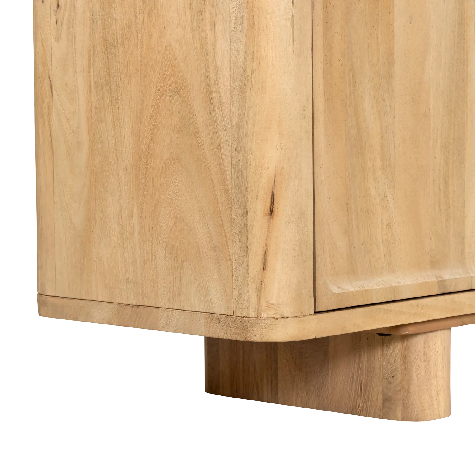 TV meubel Katara - 200 cm - Mangohout Loom Naturel - 4 deuren
