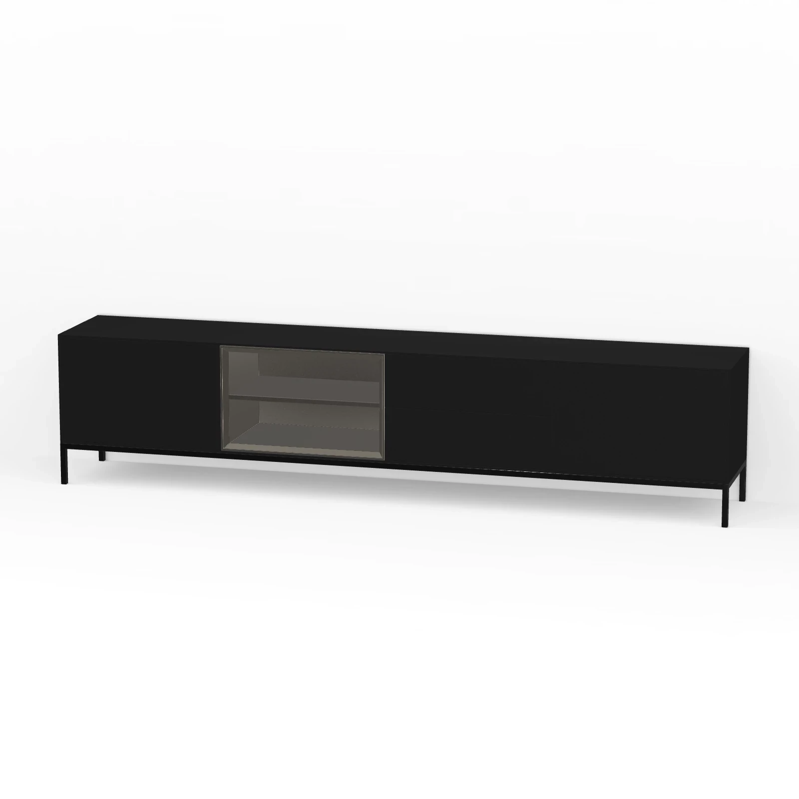 TV Meubel Black 240cm Poot