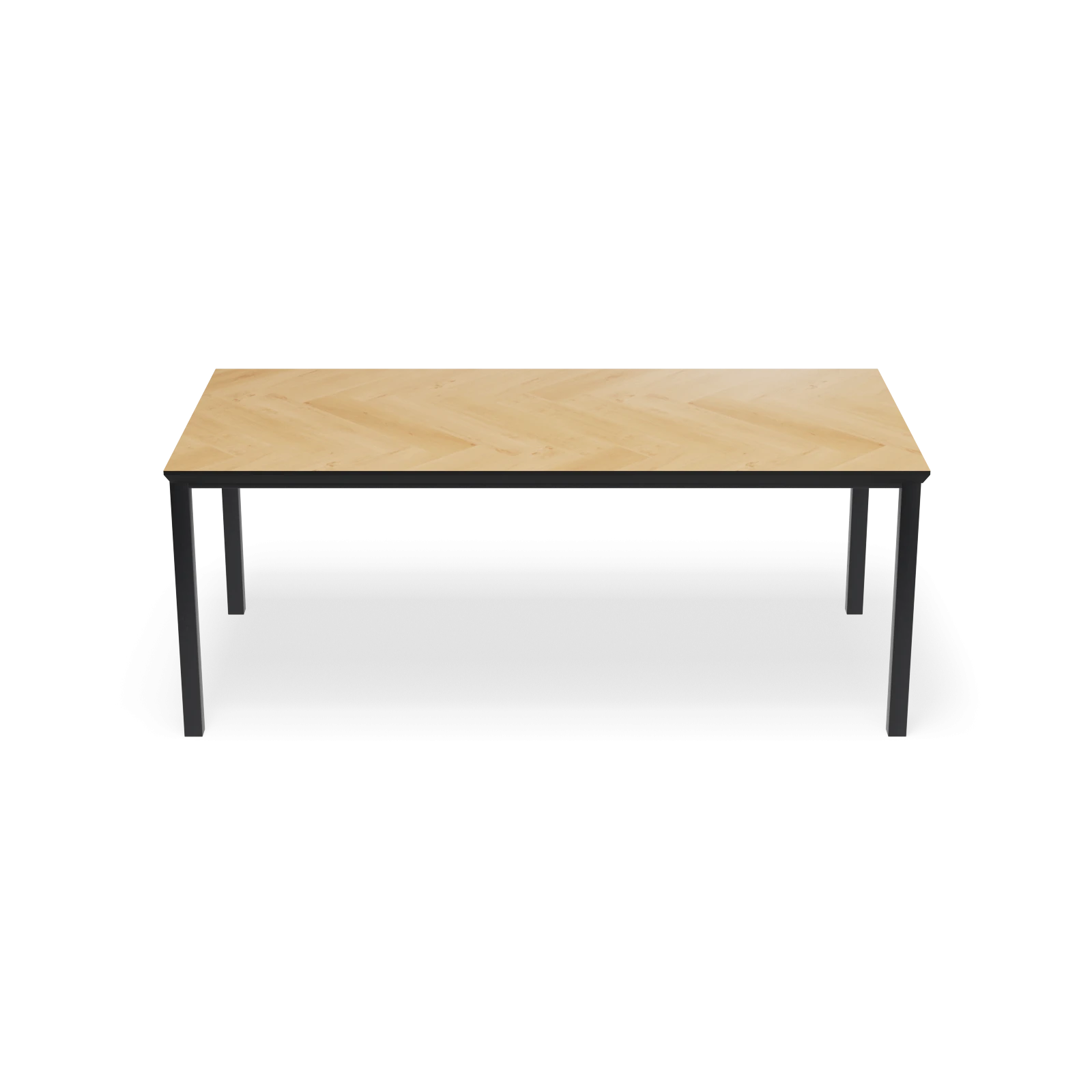 Eettafel Tracer - Rechthoek Eiken Visgraat Nature White (200x100cm)
