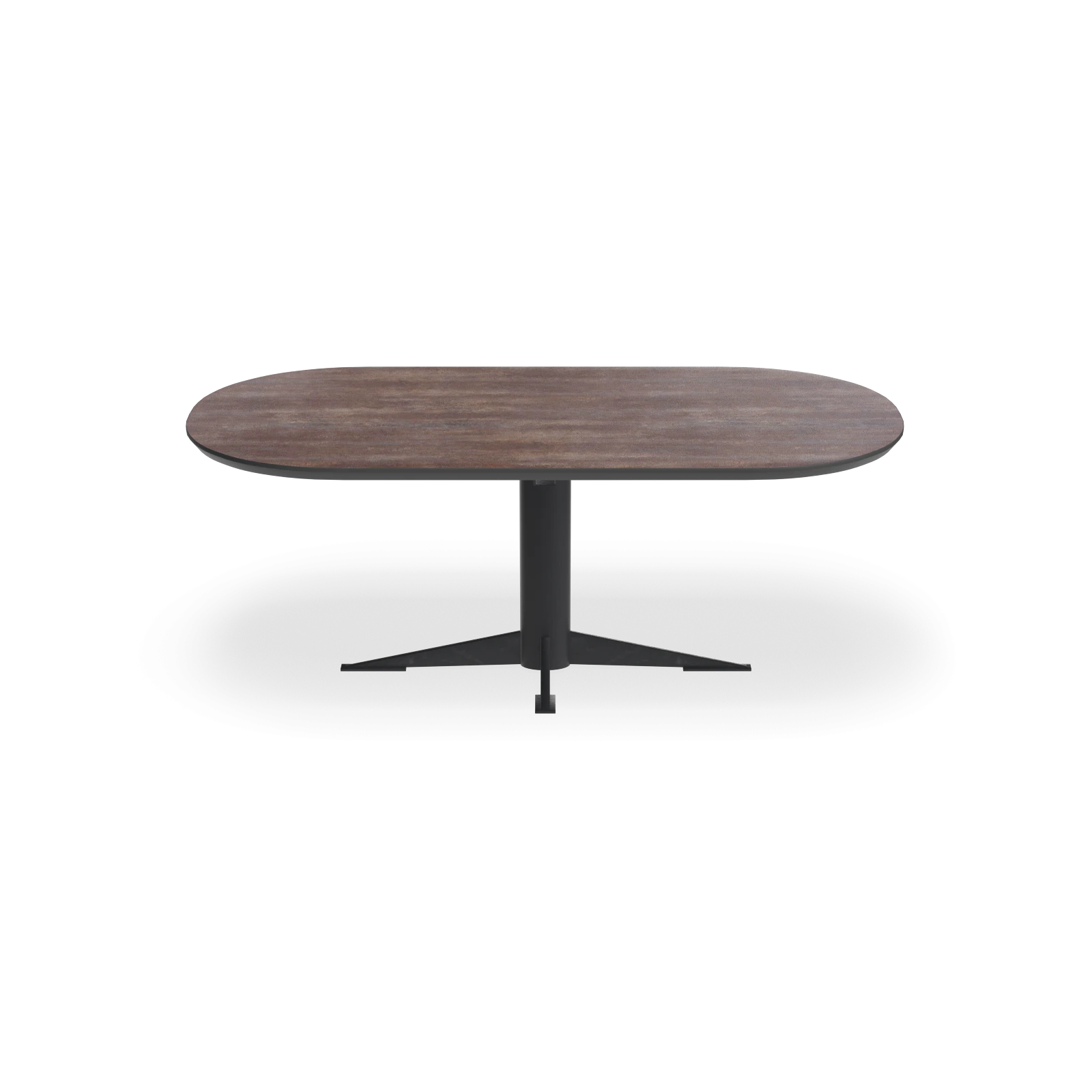 Eettafel Westfield - Halve Cirkel HPL Oxidised (200x100cm)