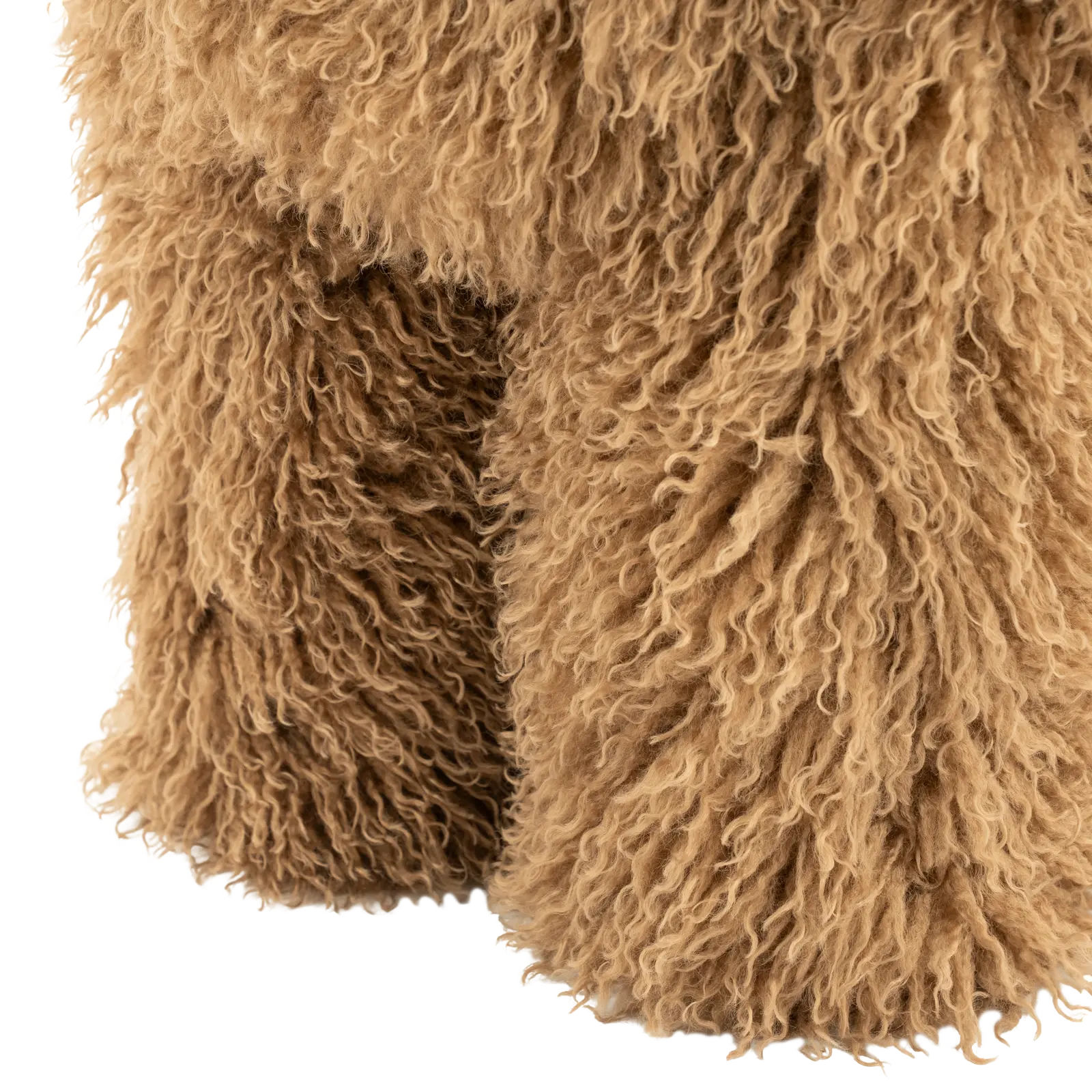 Poef Doodly - Ø40 cm - Fluffy - Taupe