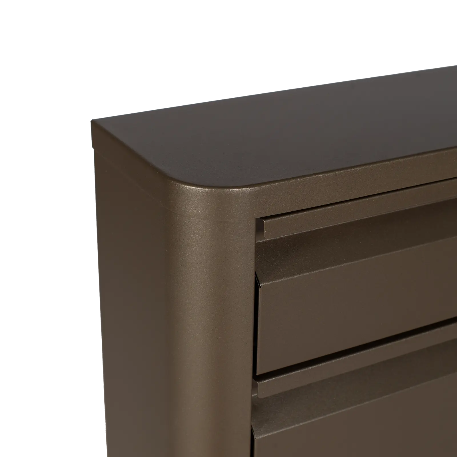Schoenenkast Shoes - Curved - 3 vakken met opbergvak - metaal Anodic Brown