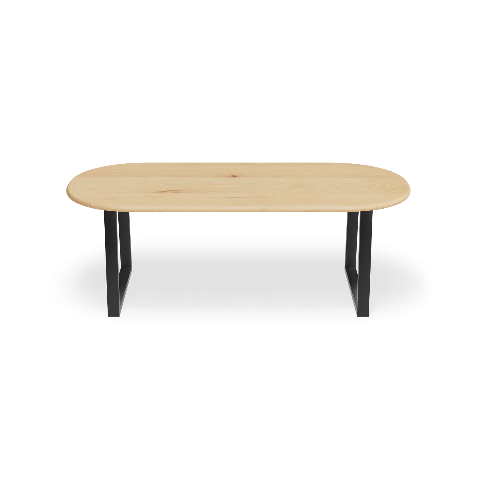 Eettafel U poot (8x4cm) - Halve Cirkel Eiken Nature White (220x100cm)
